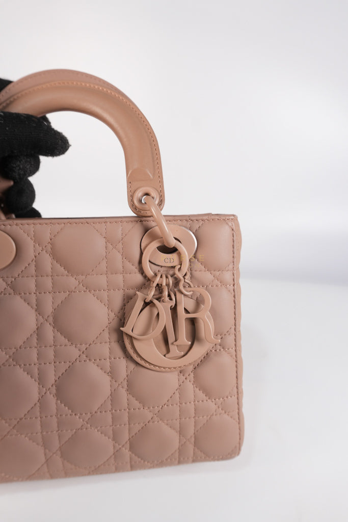 Lady Dior MyABCDior Small in Matte Pink Blush Cannage Lambskin Leather | Purse Maison Luxury Bags Shop