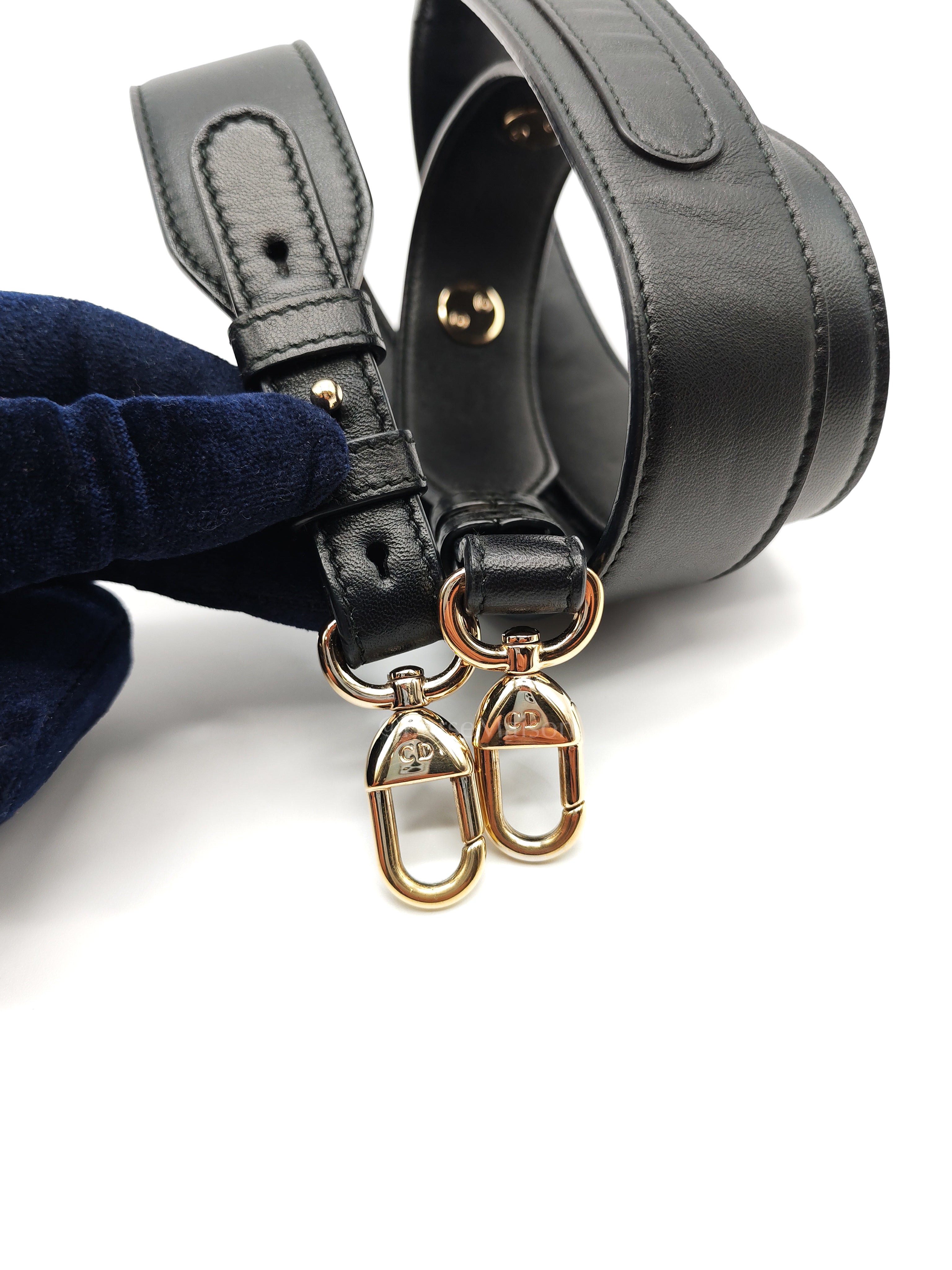 Lady Dior Small in Black Quilted Cannage Lambskin Leather & Gold Hardware | Purse Maison Luxury Bags Shop