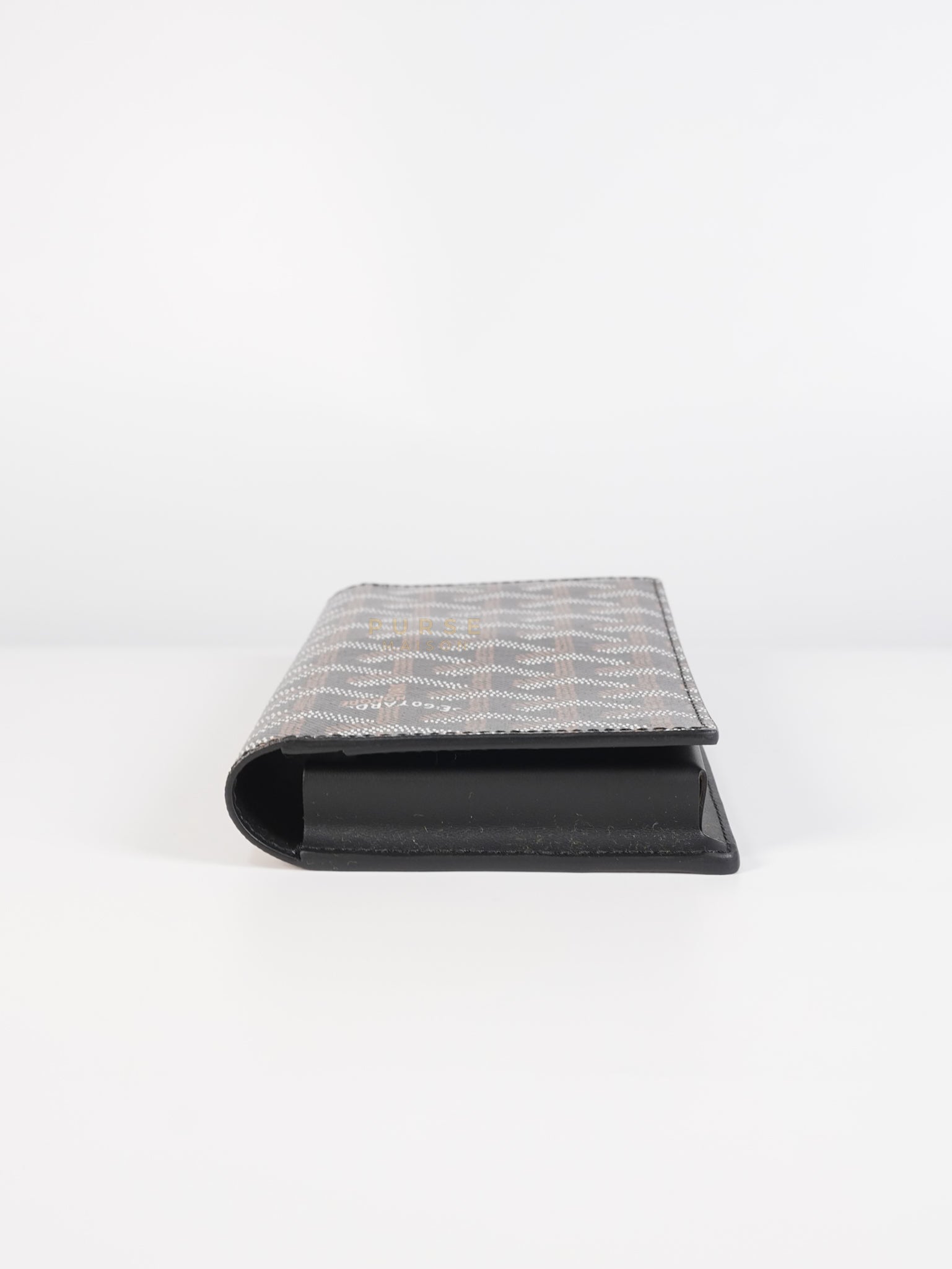 Lambert Long Wallet in Black (Noir) Goyardine Canvas | Purse Maison Luxury Bags Shop