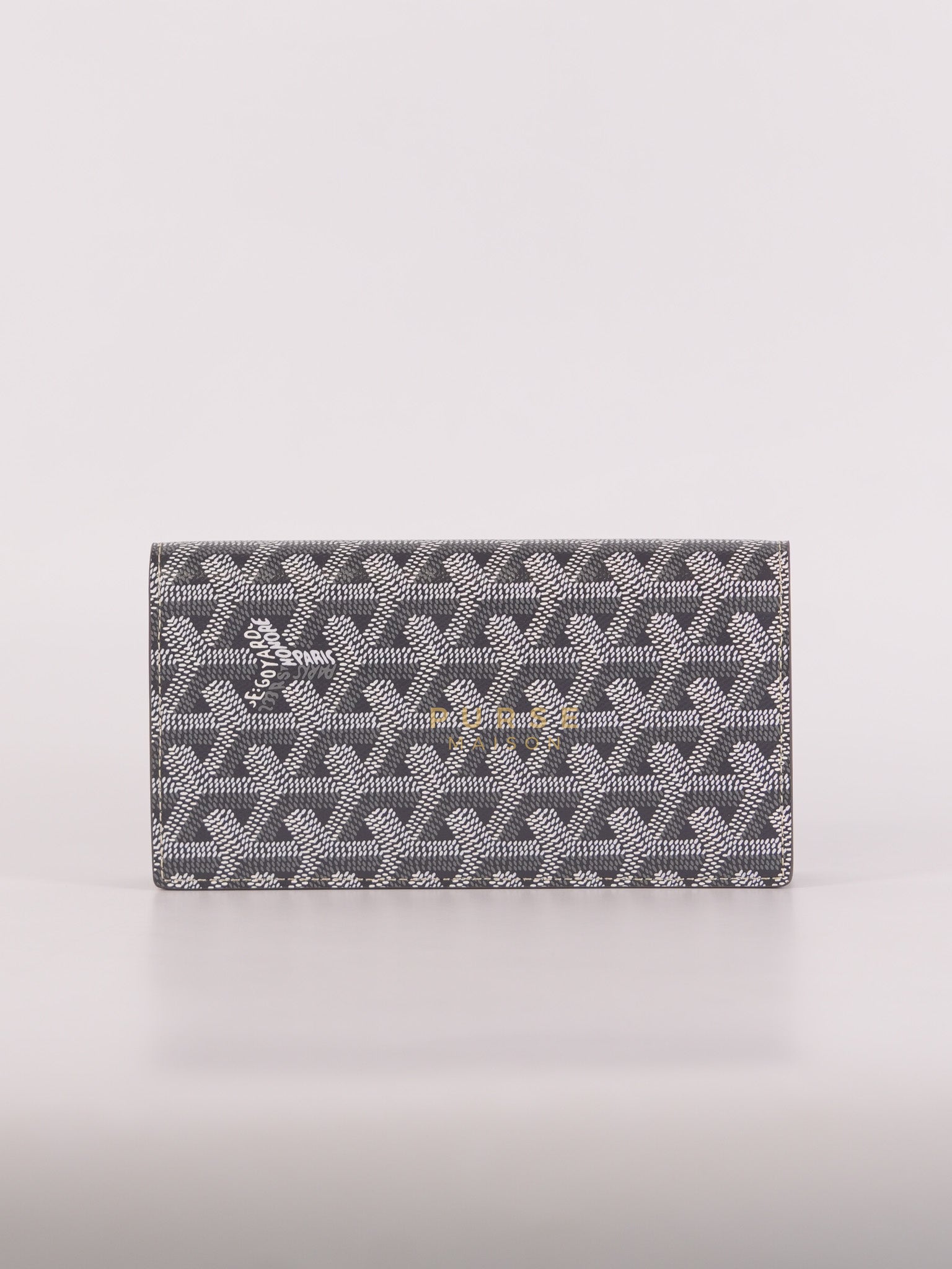 Lambert Long Wallet in Gray Goyardine Canvas | Purse Maison Luxury Bags Shop