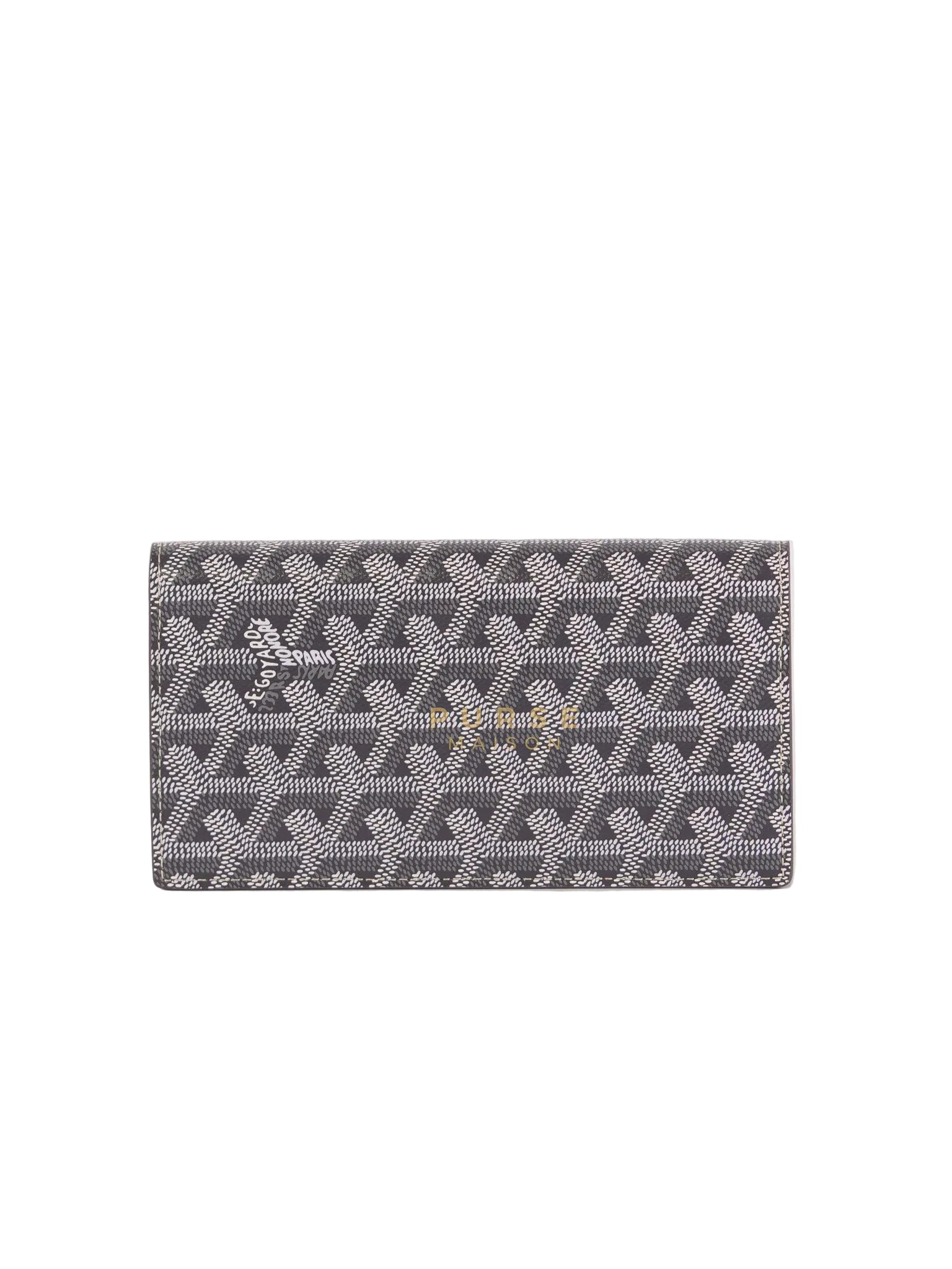 Lambert Long Wallet in Gray Goyardine Canvas | Purse Maison Luxury Bags Shop