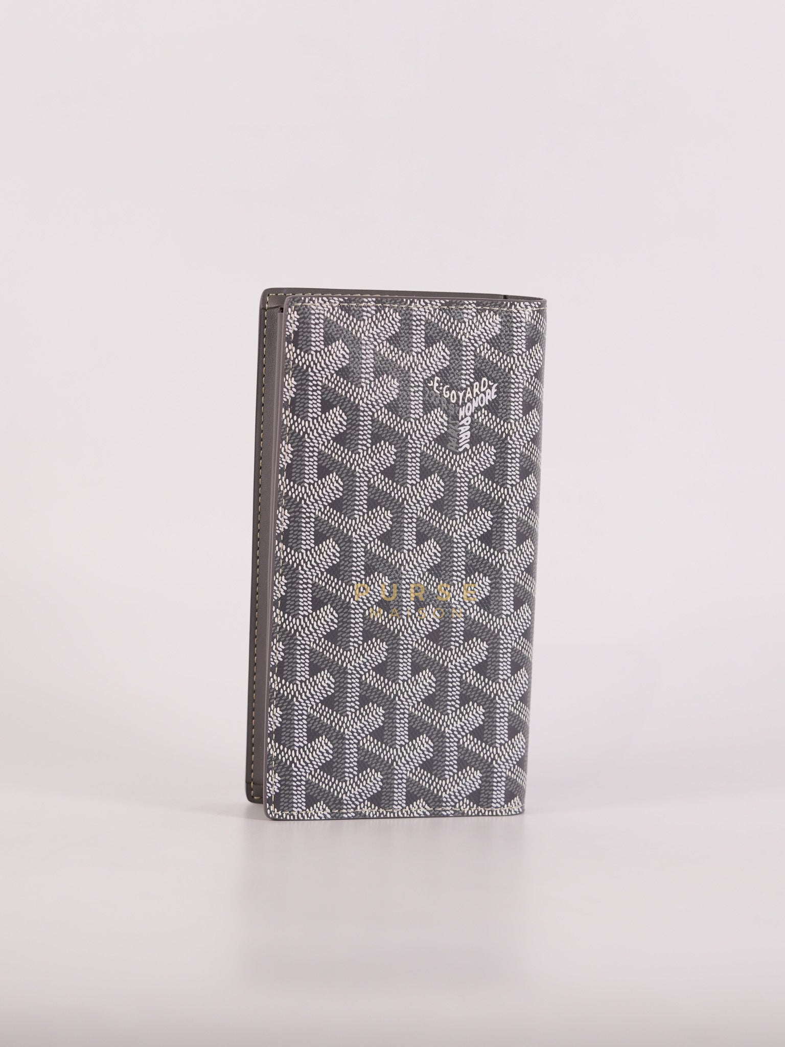 Lambert Long Wallet in Gray Goyardine Canvas | Purse Maison Luxury Bags Shop