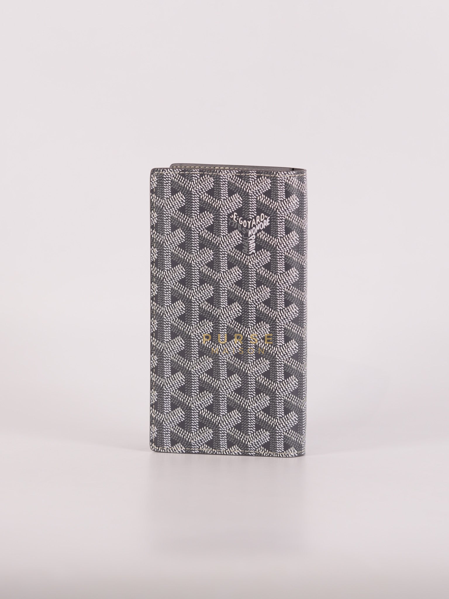 Lambert Long Wallet in Gray Goyardine Canvas | Purse Maison Luxury Bags Shop