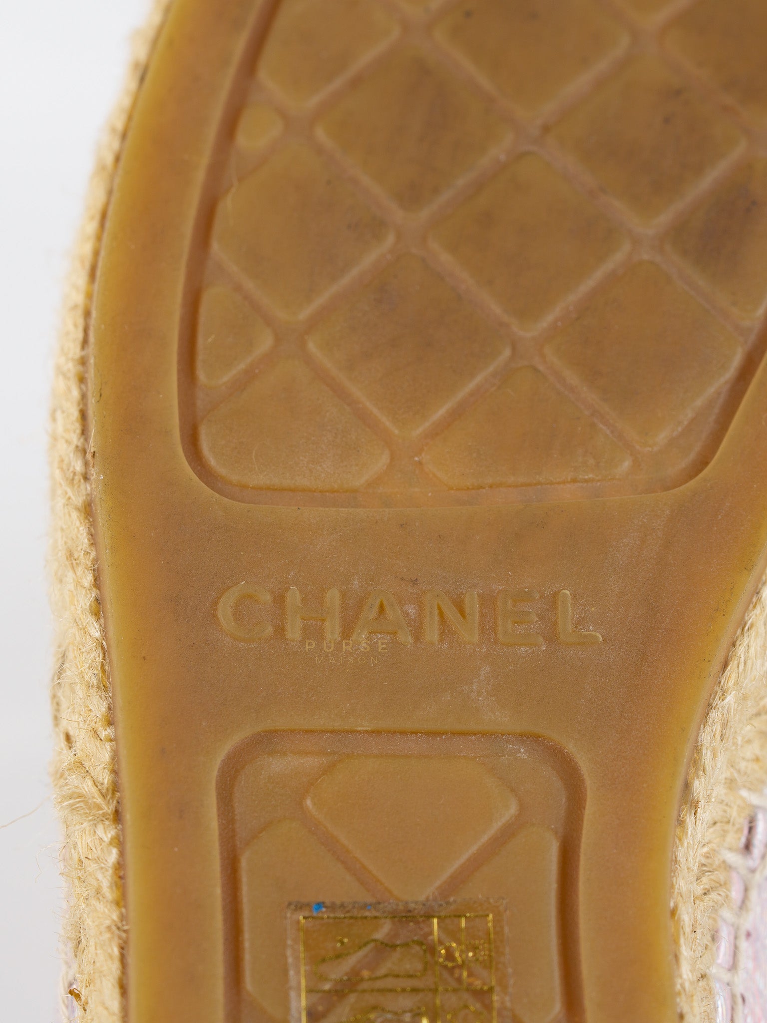 Laminated Lambskin Pink Grosgrain Embroidered CC Espadrilles Size 39 EU (24.5cm) | Purse Maison Luxury Bags Shop