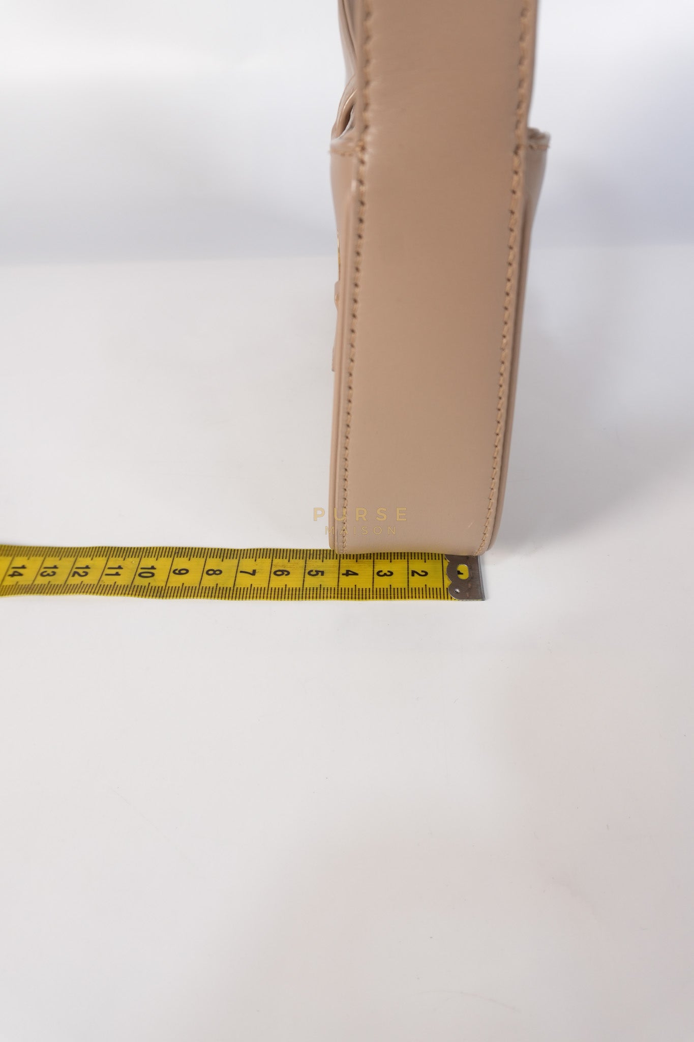 Le 5 A 7 Mini Hobo Shoulder Gold Hardware Bag in Dark Beige | Purse Maison Luxury Bags Shop