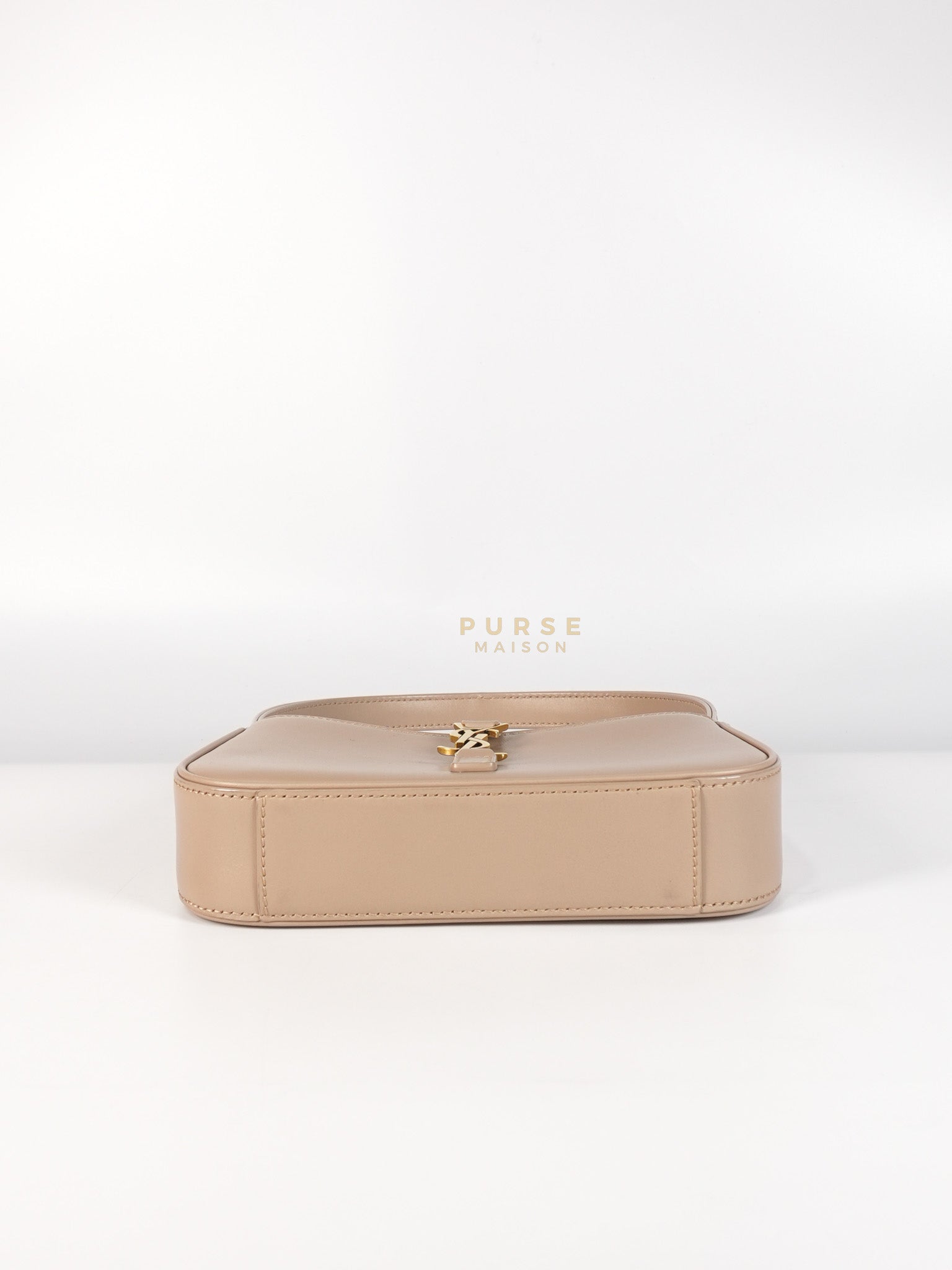 Le 5 A 7 Mini Hobo Shoulder Gold Hardware Bag in Dark Beige | Purse Maison Luxury Bags Shop