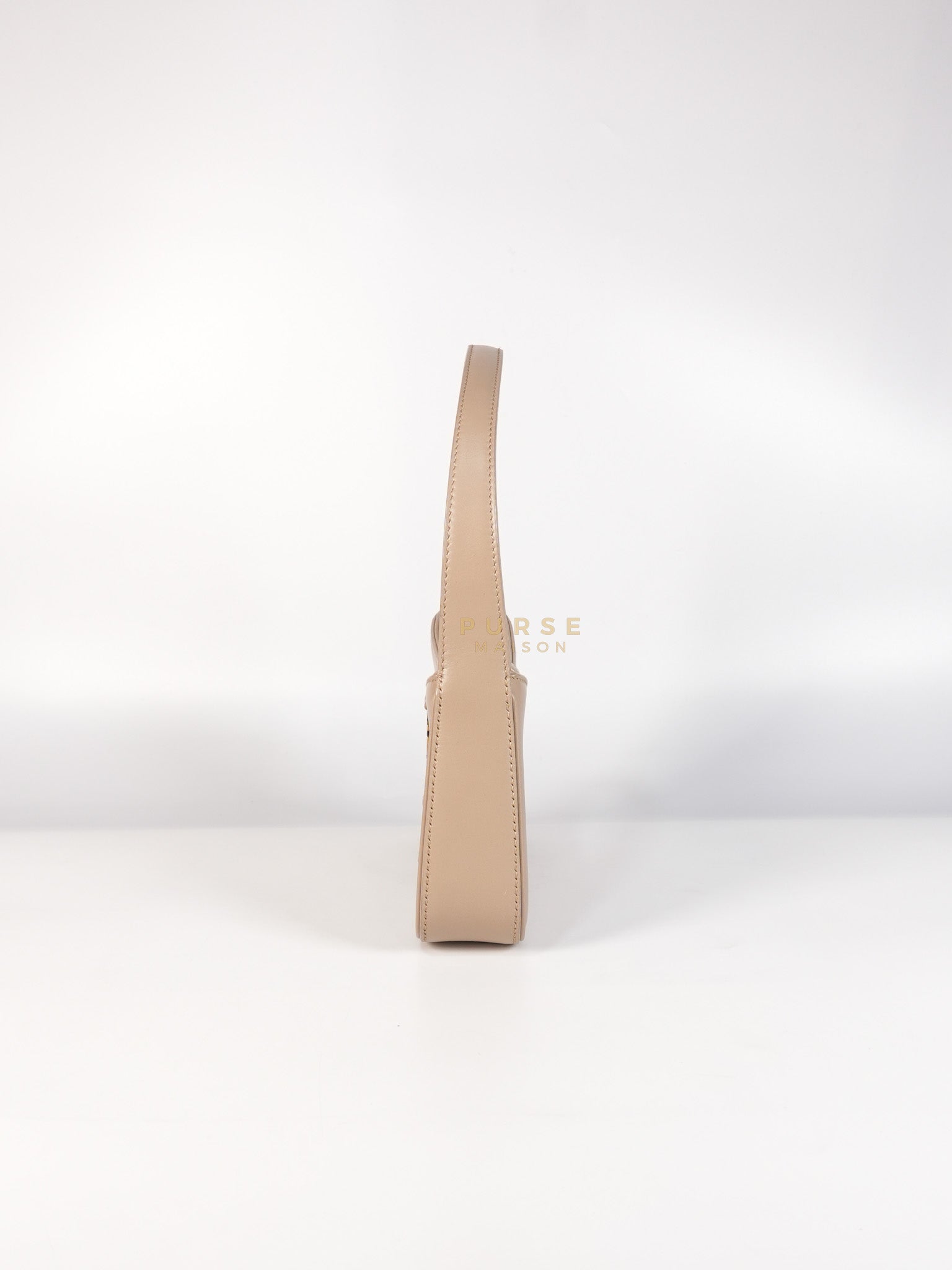 Le 5 A 7 Mini Hobo Shoulder Gold Hardware Bag in Dark Beige | Purse Maison Luxury Bags Shop