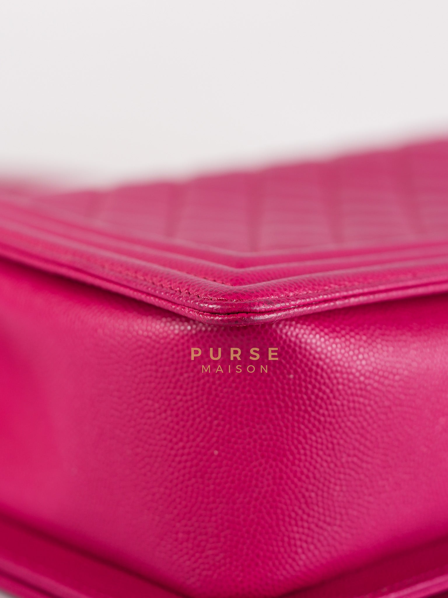 Le Boy New Medium in Pink Caviar Leather & Light Gold Hardware (Series 23) | Purse Maison Luxury Bags Shop