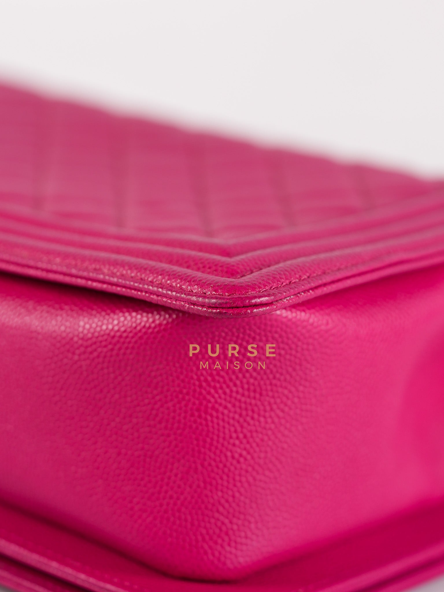 Le Boy New Medium in Pink Caviar Leather & Light Gold Hardware (Series 23) | Purse Maison Luxury Bags Shop