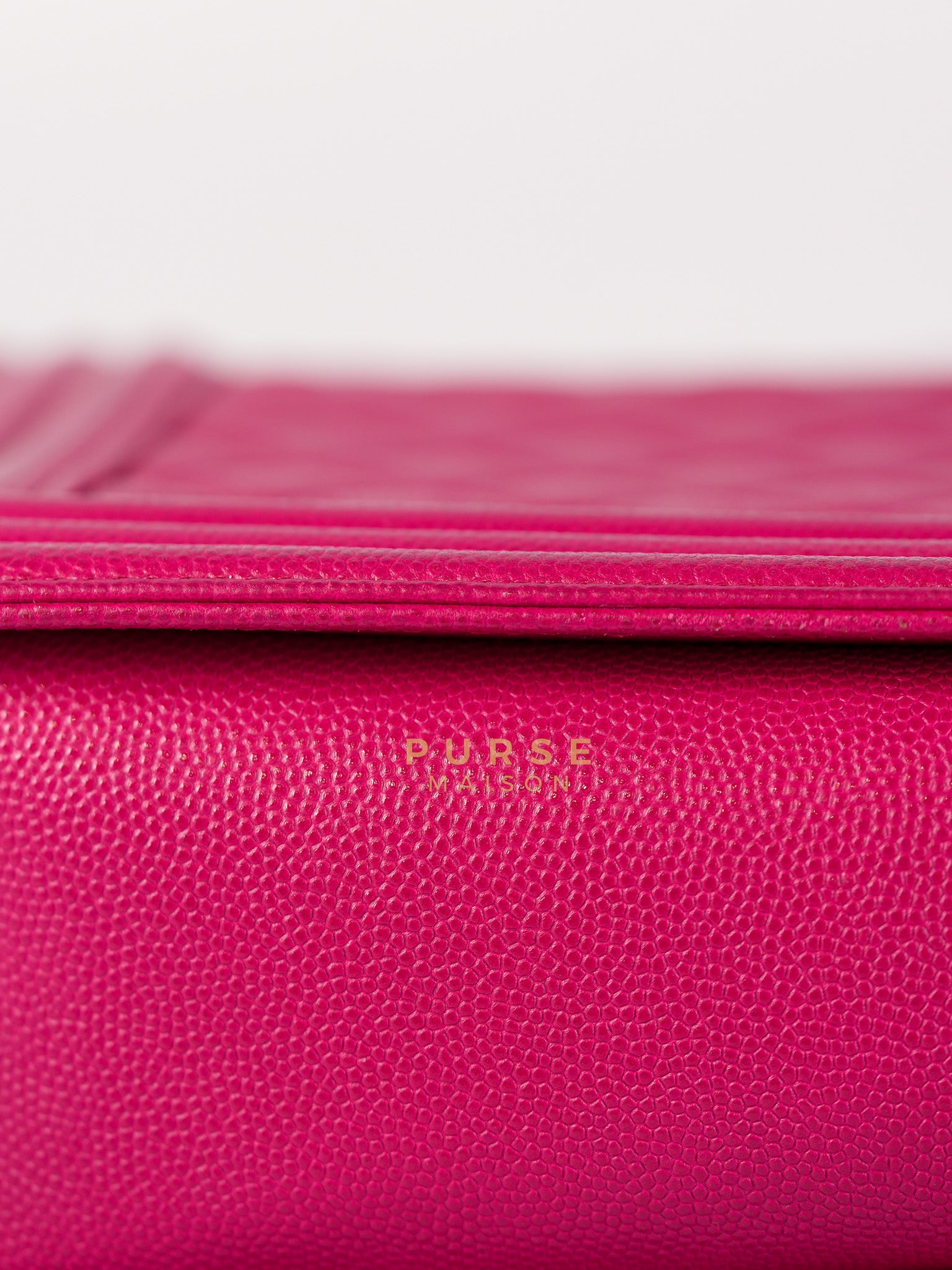 Le Boy New Medium in Pink Caviar Leather & Light Gold Hardware (Series 23) | Purse Maison Luxury Bags Shop