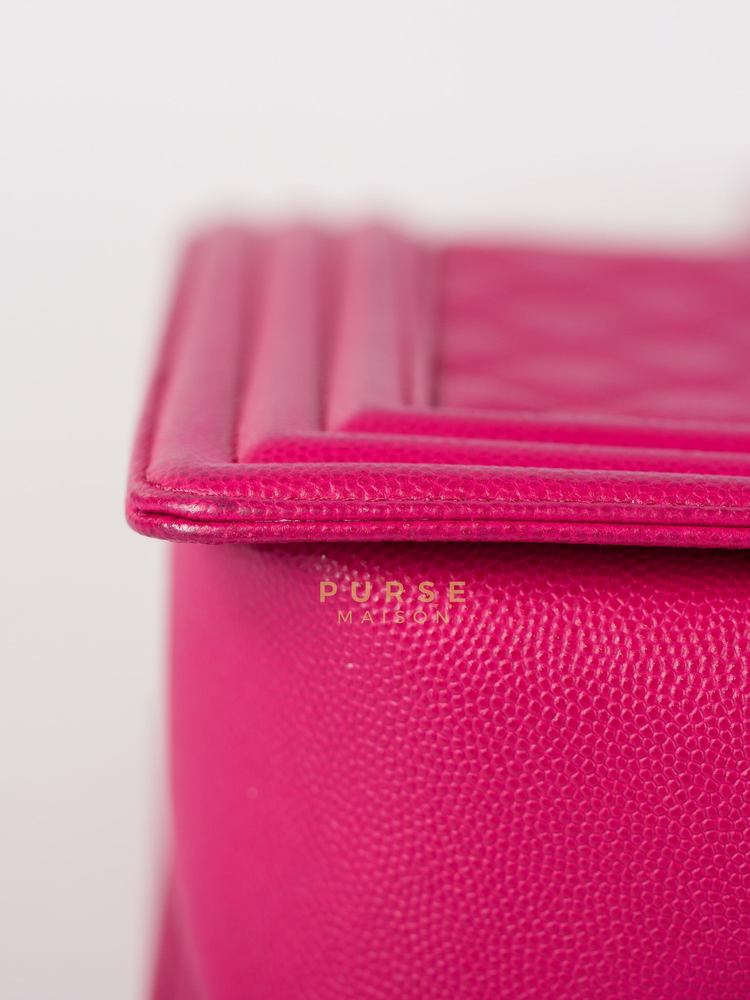 Le Boy New Medium in Pink Caviar Leather & Light Gold Hardware (Series 23) | Purse Maison Luxury Bags Shop