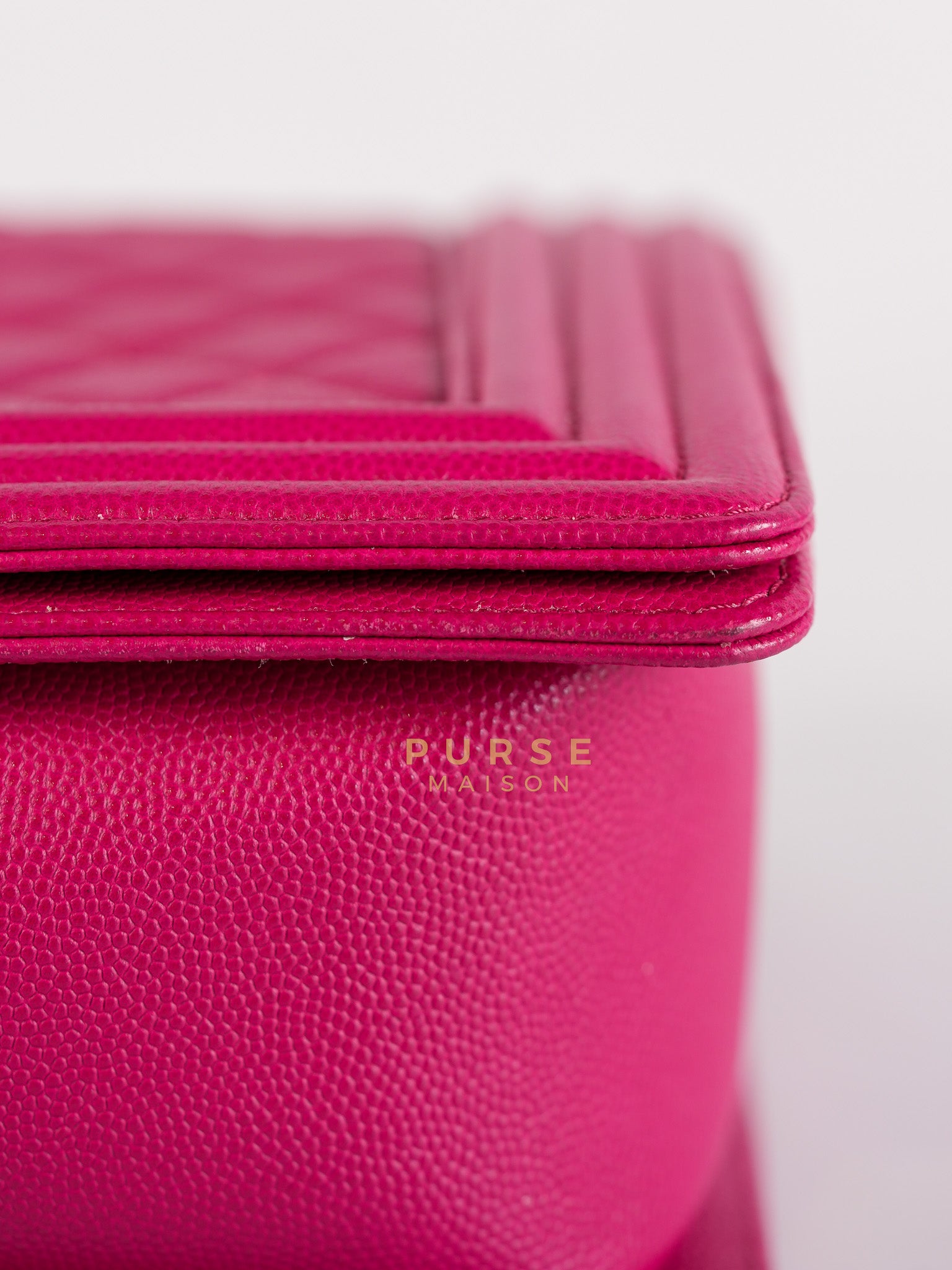 Le Boy New Medium in Pink Caviar Leather & Light Gold Hardware (Series 23) | Purse Maison Luxury Bags Shop