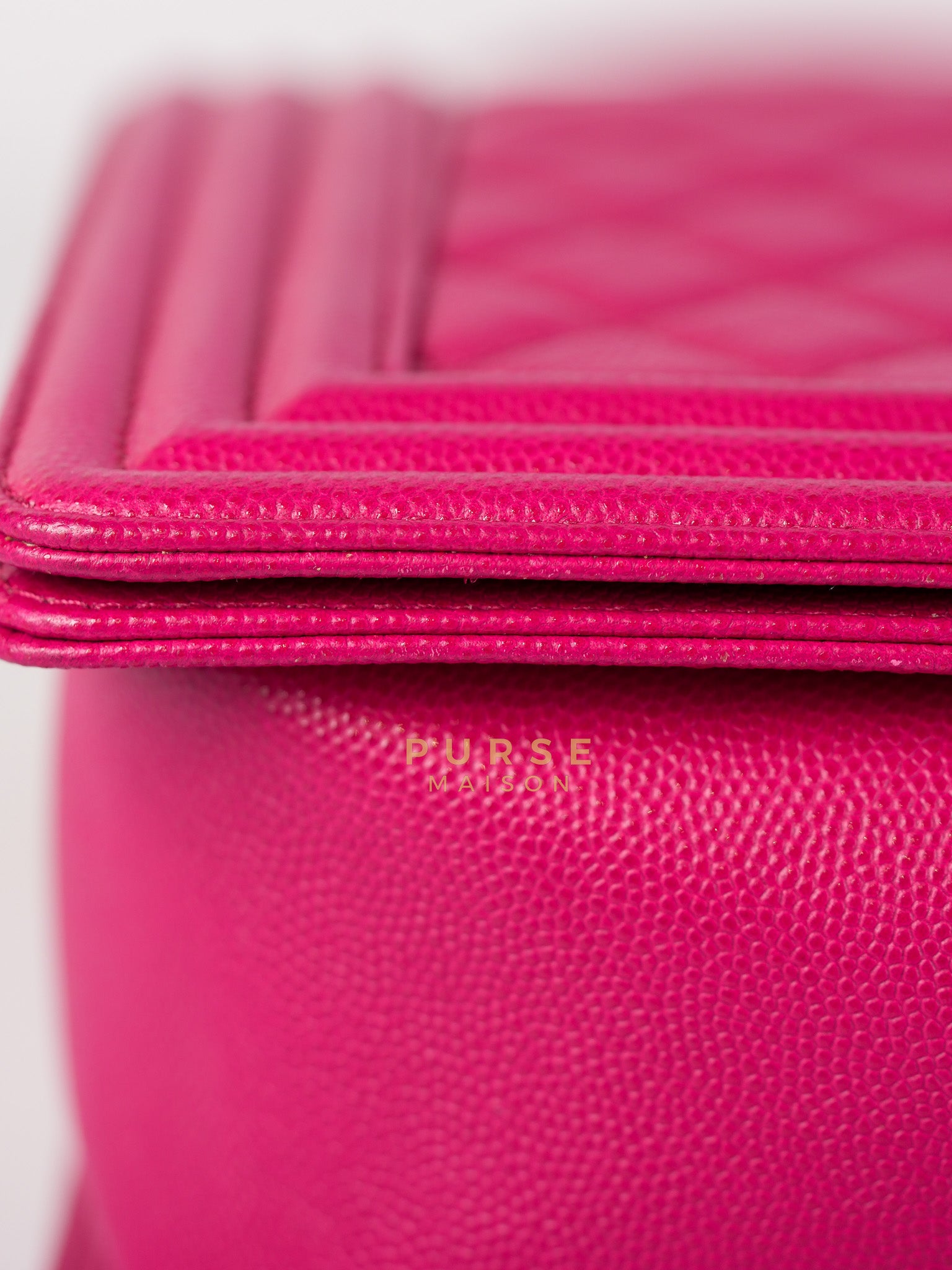 Le Boy New Medium in Pink Caviar Leather & Light Gold Hardware (Series 23) | Purse Maison Luxury Bags Shop