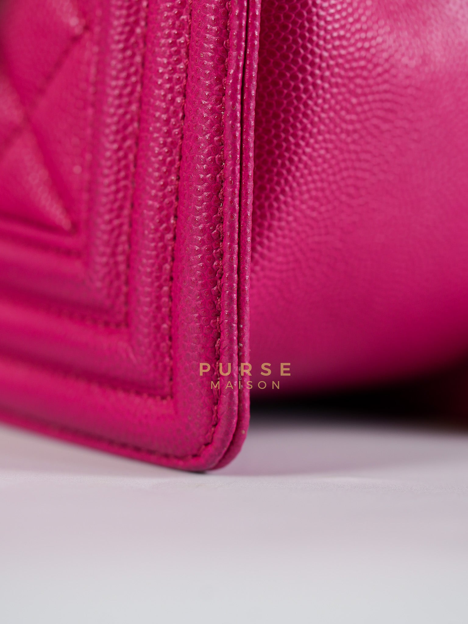 Le Boy New Medium in Pink Caviar Leather & Light Gold Hardware (Series 23) | Purse Maison Luxury Bags Shop