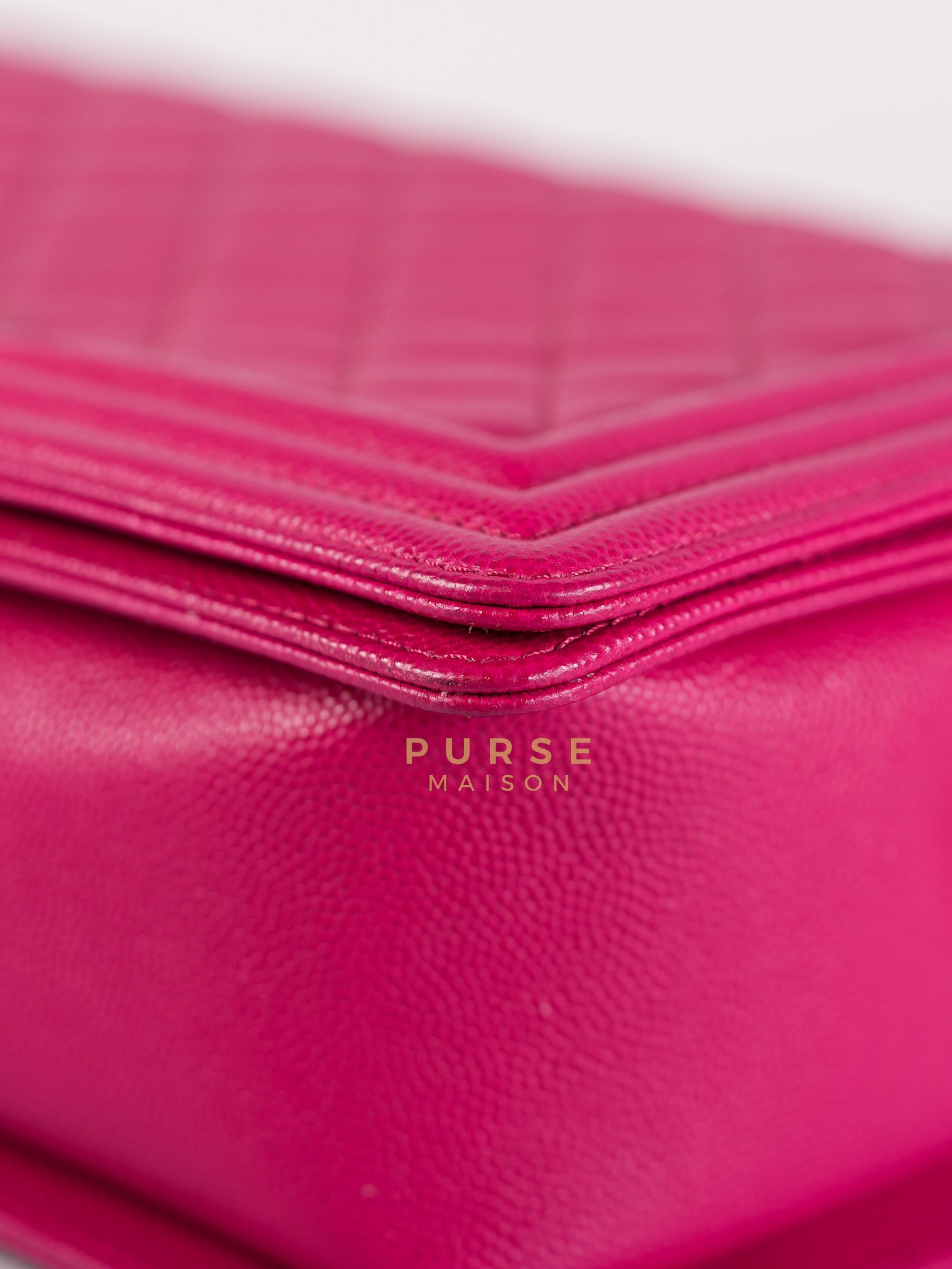 Le Boy New Medium in Pink Caviar Leather & Light Gold Hardware (Series 23) | Purse Maison Luxury Bags Shop