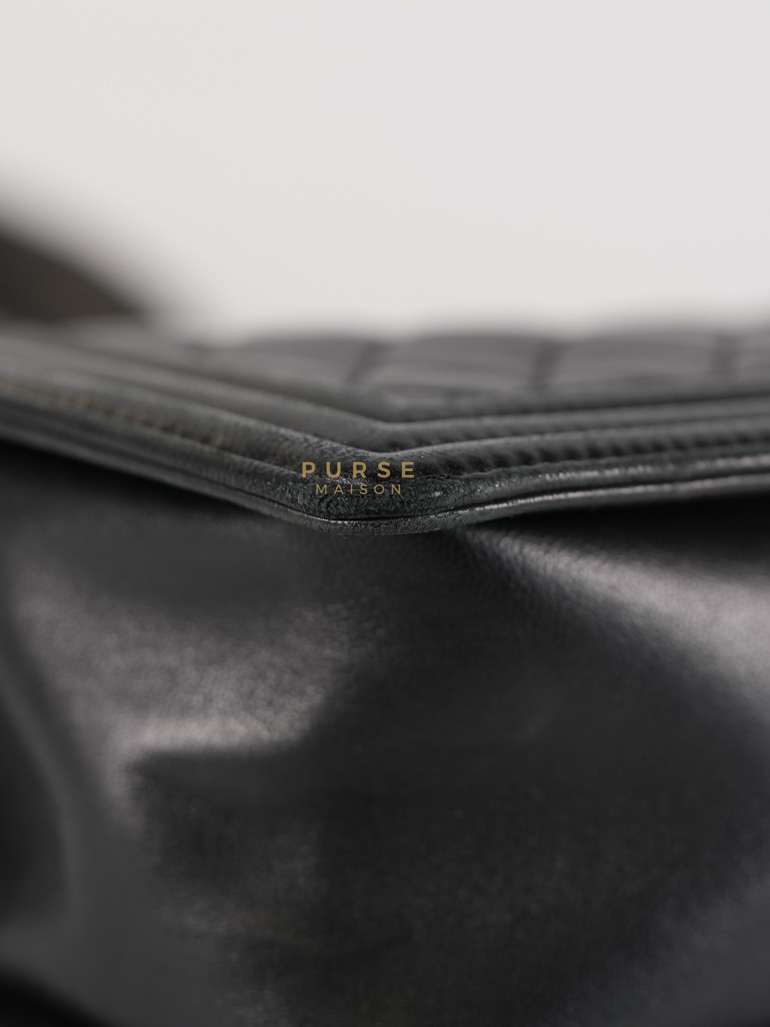 Le Boy Old Medium in Black Quilted Lambskin Leather & Ruthenium Hardware (Series 23) | Purse Maison Luxury Bags Shop