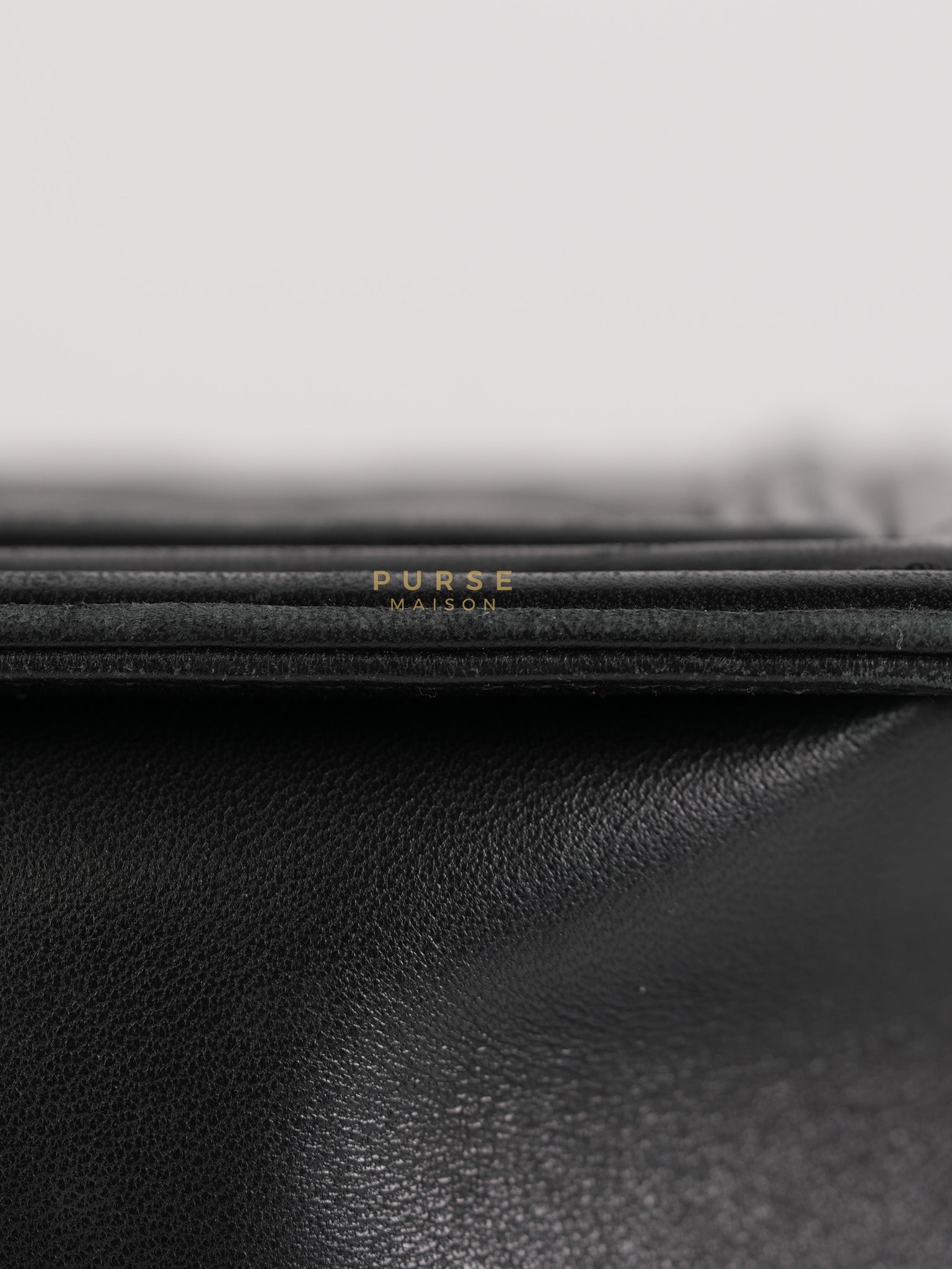 Le Boy Old Medium in Black Quilted Lambskin Leather & Ruthenium Hardware (Series 23) | Purse Maison Luxury Bags Shop