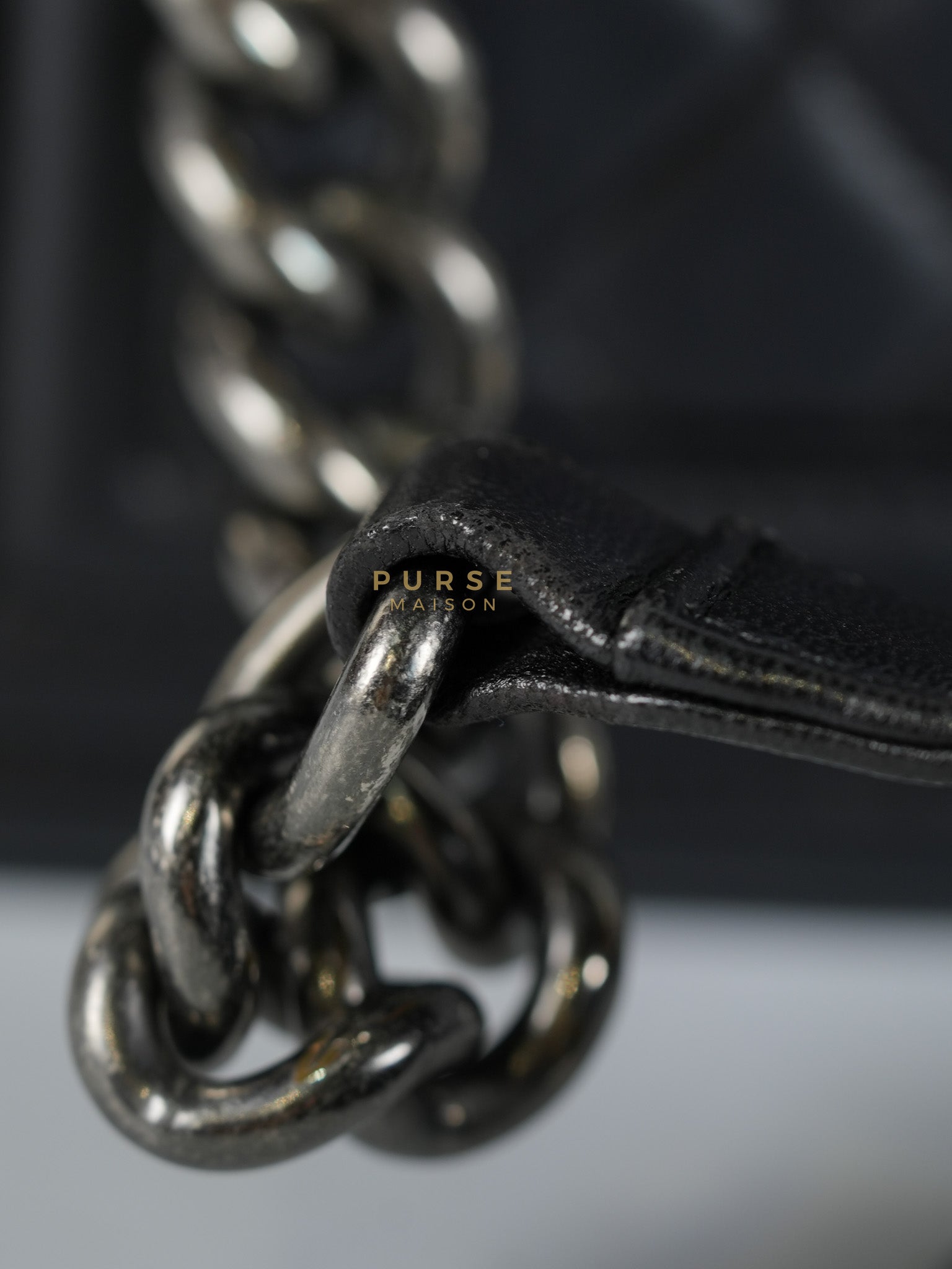 Le Boy Old Medium in Black Quilted Lambskin Leather & Ruthenium Hardware (Series 23) | Purse Maison Luxury Bags Shop