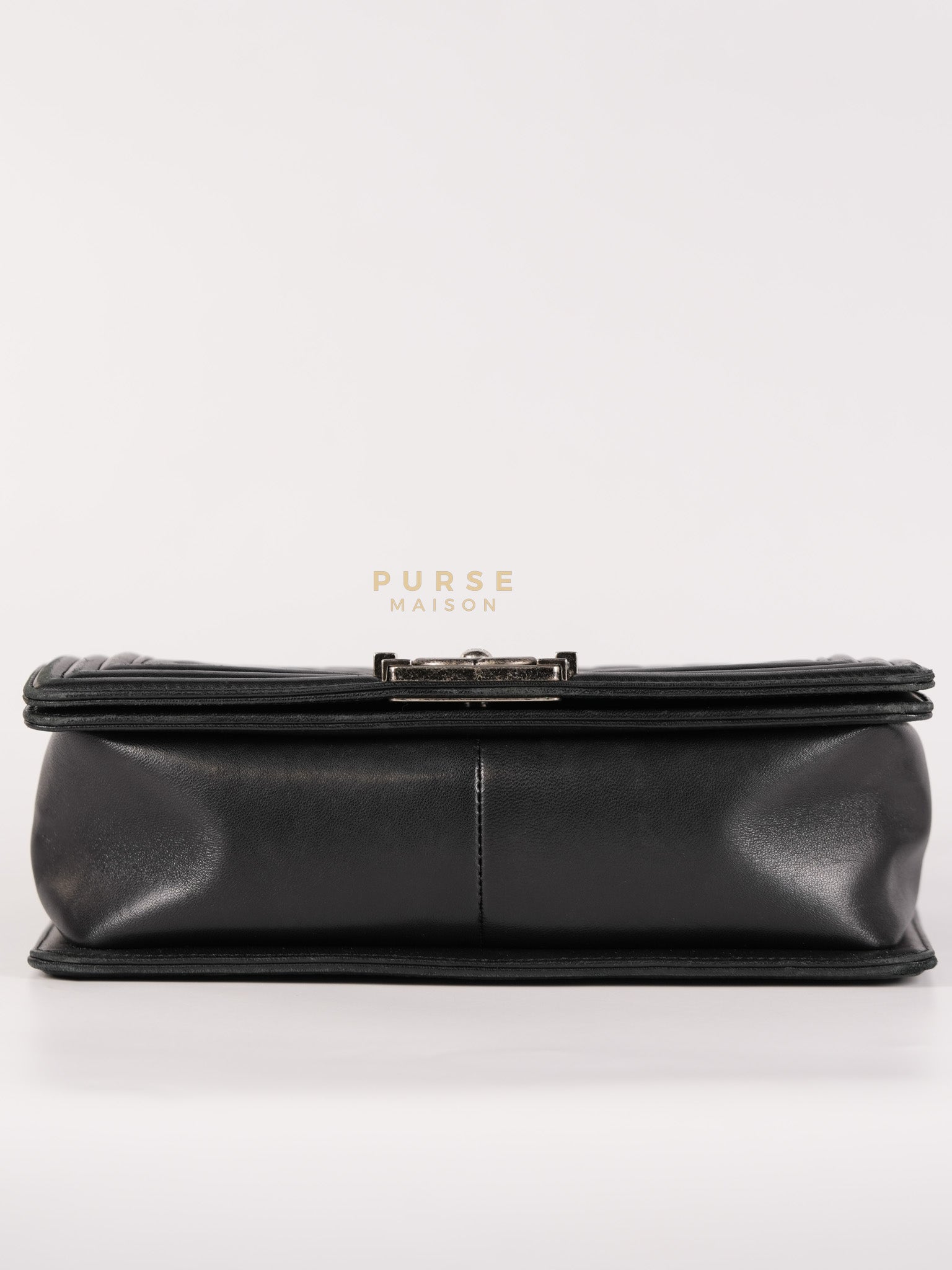 Le Boy Old Medium in Black Quilted Lambskin Leather & Ruthenium Hardware (Series 23) | Purse Maison Luxury Bags Shop