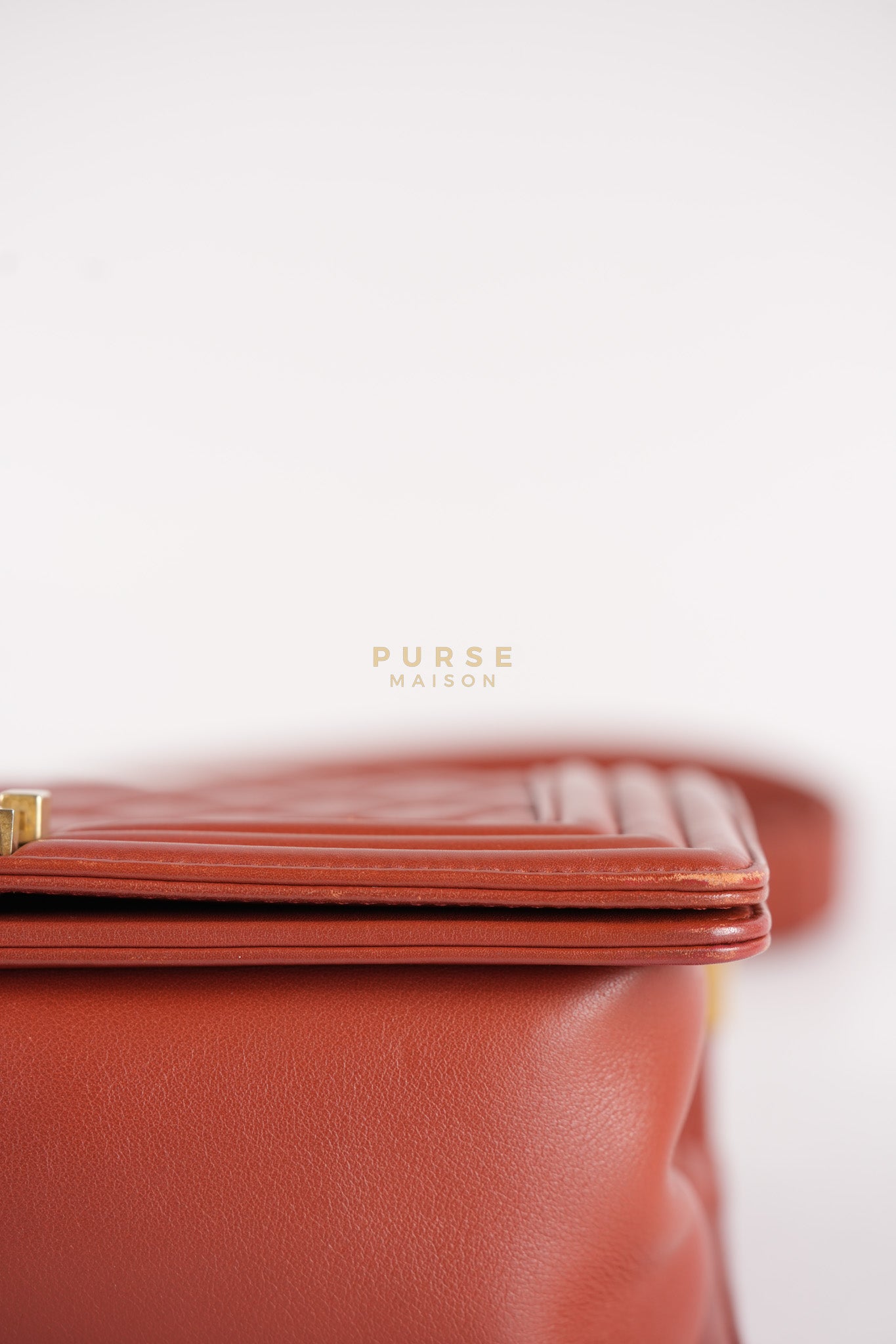 Le Boy Old Medium in Maroon Quilted Lambskin Leather & Aged Gold Hardware Series 25 | Purse Maison Luxury Bags Shop