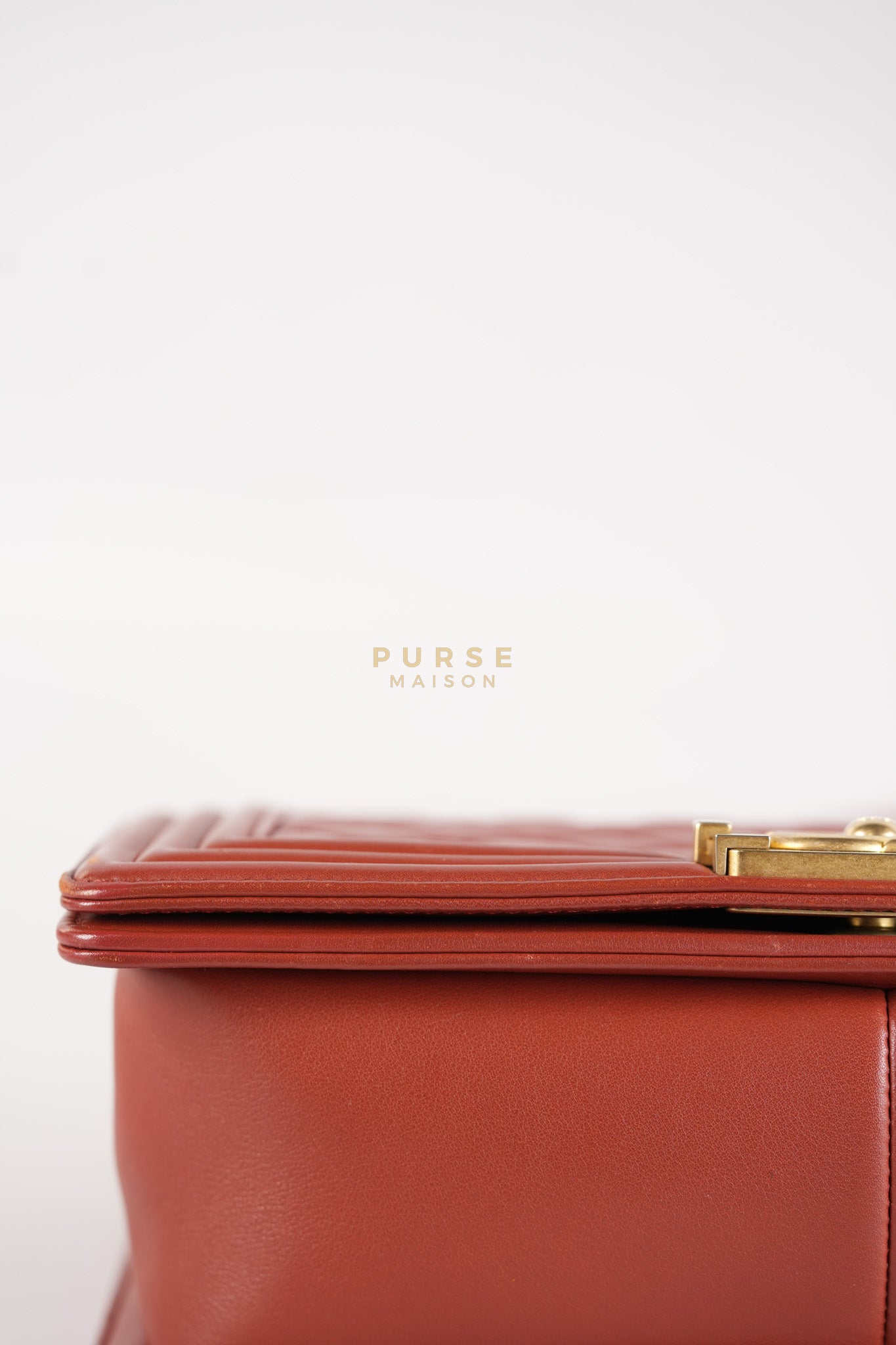 Le Boy Old Medium in Maroon Quilted Lambskin Leather & Aged Gold Hardware Series 25 | Purse Maison Luxury Bags Shop