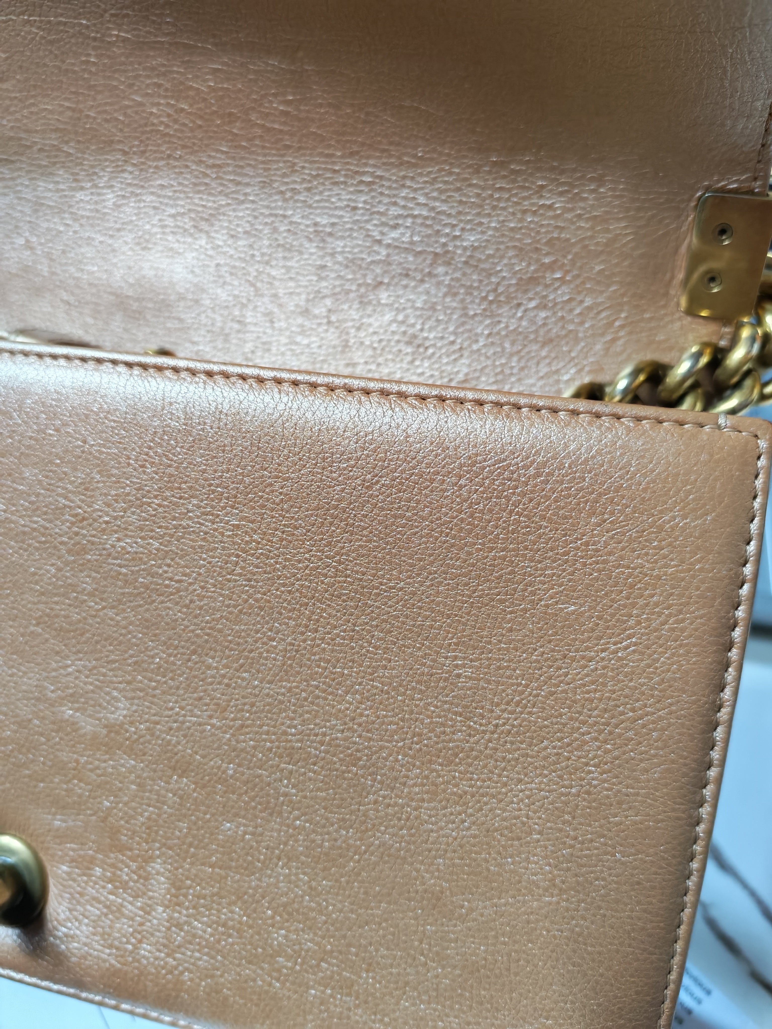 Le Boy Old Medium in Metallic Bronze Quilted Calfskin Leather and Gold Hardware Series 20 | Purse Maison Luxury Bags Shop