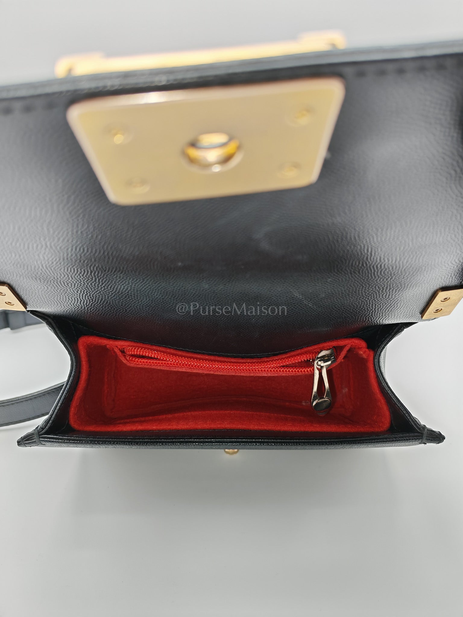 Le Boy Small Black Caviar Leather in Aged Gold Hardware (Series 27) | Purse Maison Luxury Bags Shop