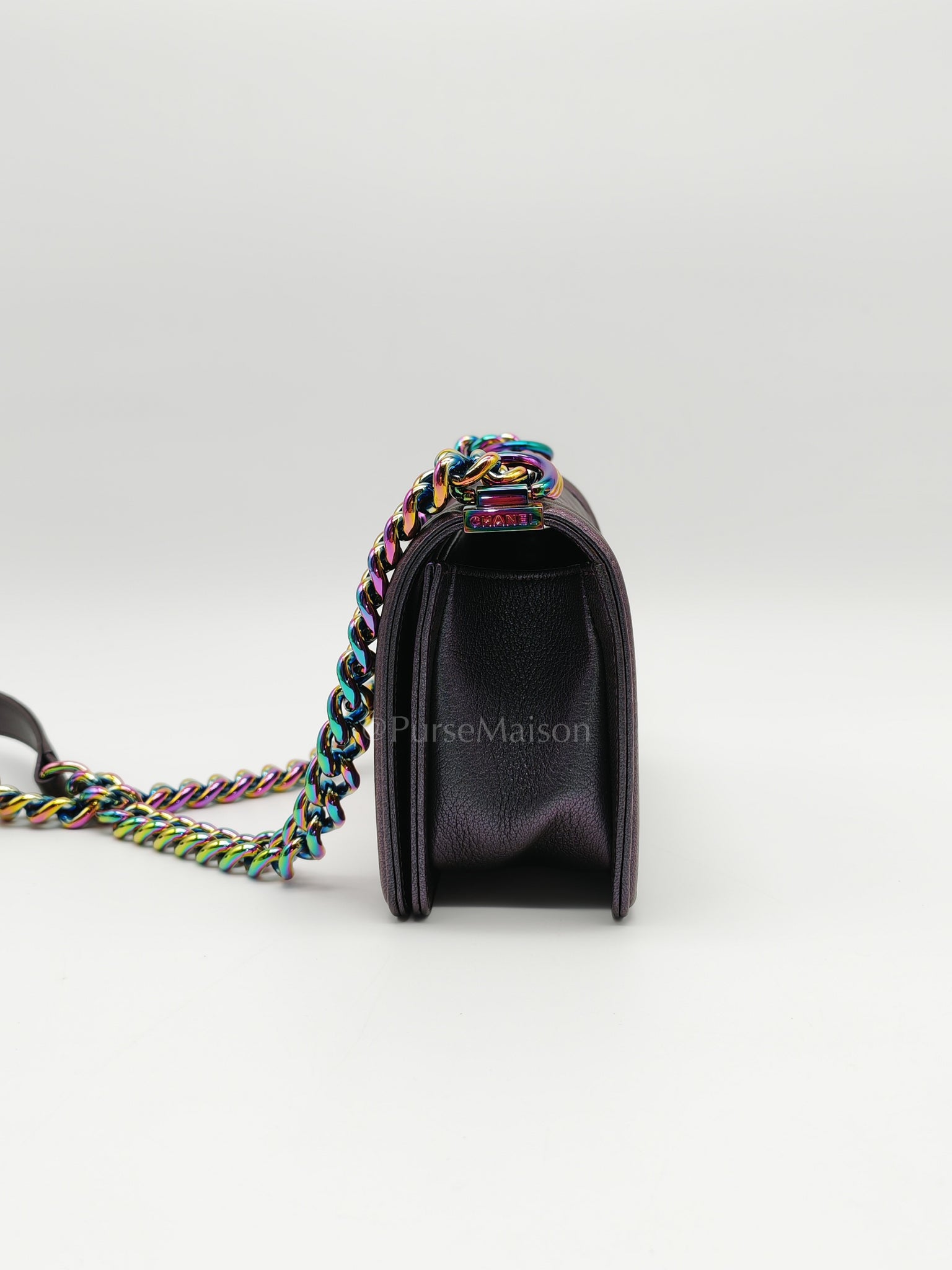 Le boy Small Iridescent Purple Mermaid Quilted Goatskin in Rainbow Hardware (Series 21) | Purse Maison Luxury Bags Shop