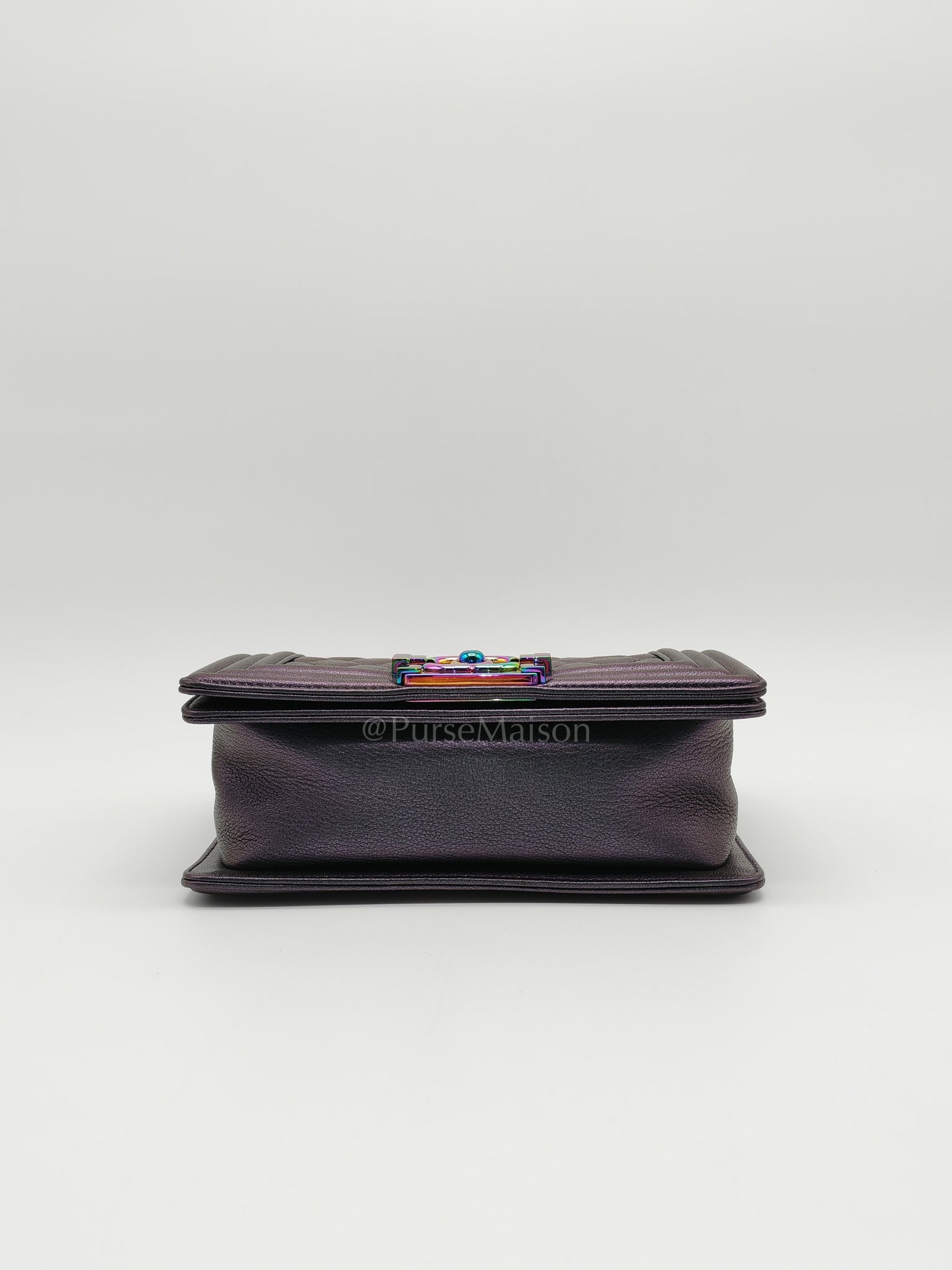 Le boy Small Iridescent Purple Mermaid Quilted Goatskin in Rainbow Hardware (Series 21) | Purse Maison Luxury Bags Shop