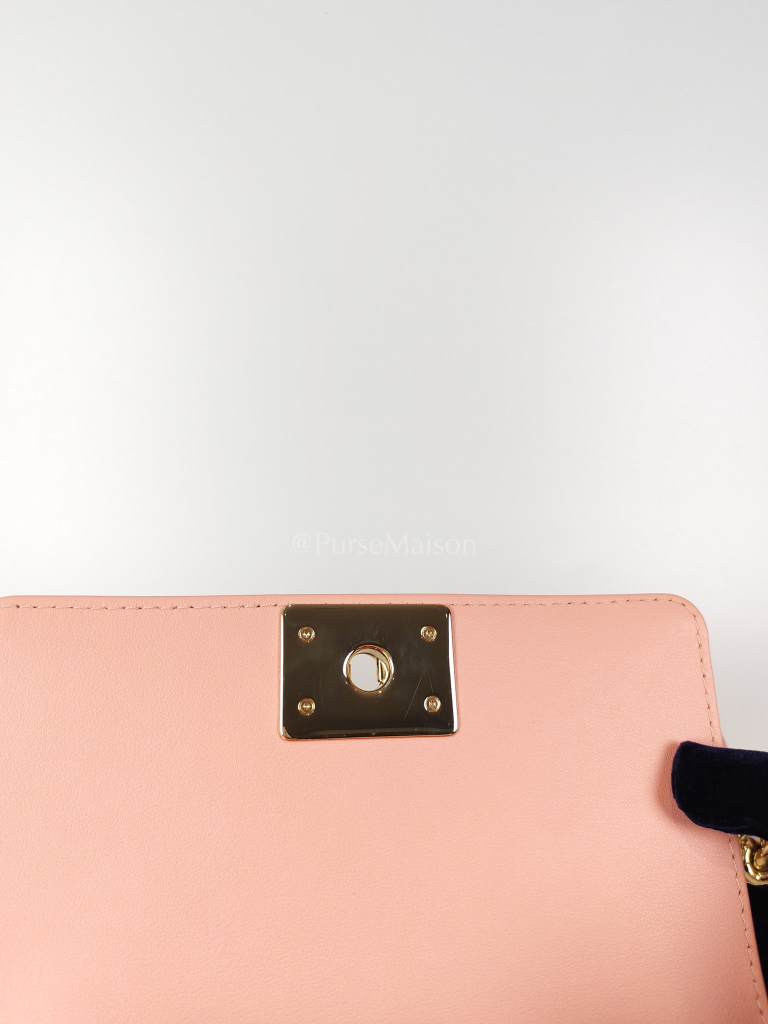 Le Boy Small Top Handle in Pink Calfskin Leather and Light Gold Hardware Series 27 | Purse Maison Luxury Bags Shop