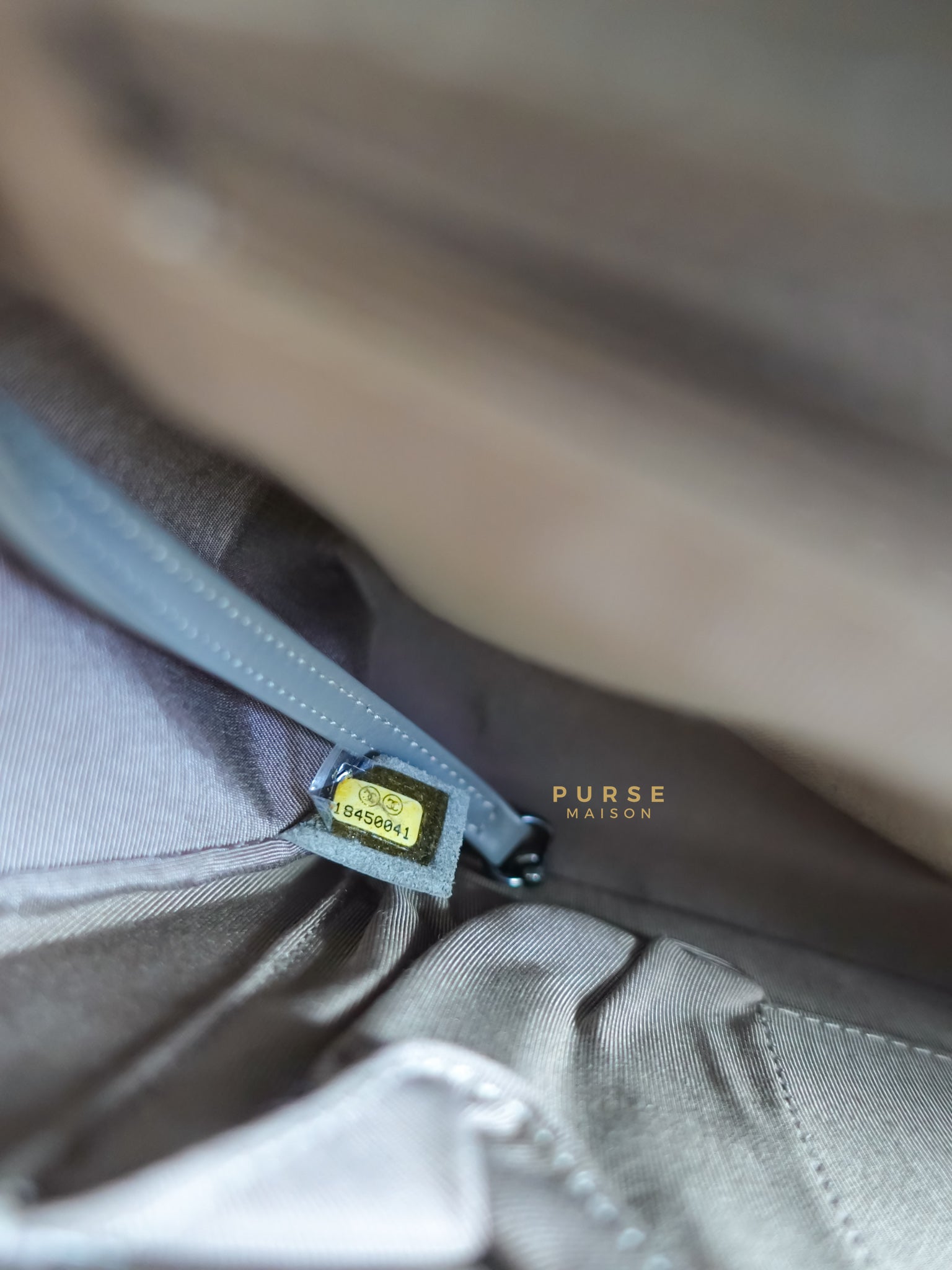 Le Boy Taupe Large Calfskin Leather and Ruthenium Hardware (Series 18) | Purse Maison Luxury Bags Shop