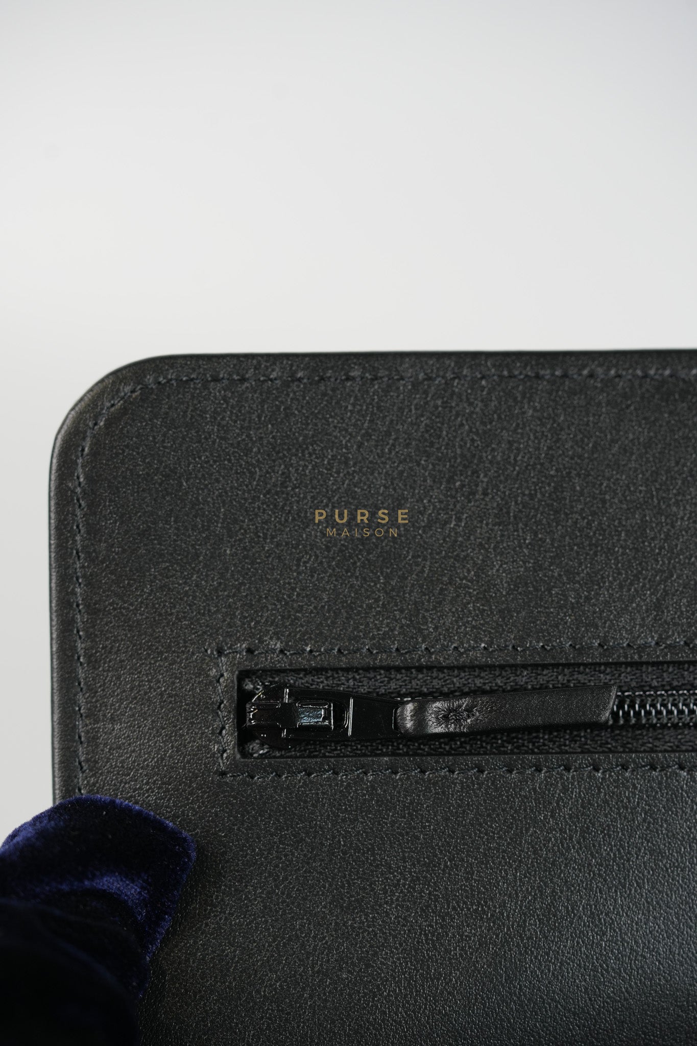 Le Boy Wallet On Chain in Black Caviar Leather Aged Gold Hardware (Microchip) | Purse Maison Luxury Bags Shop