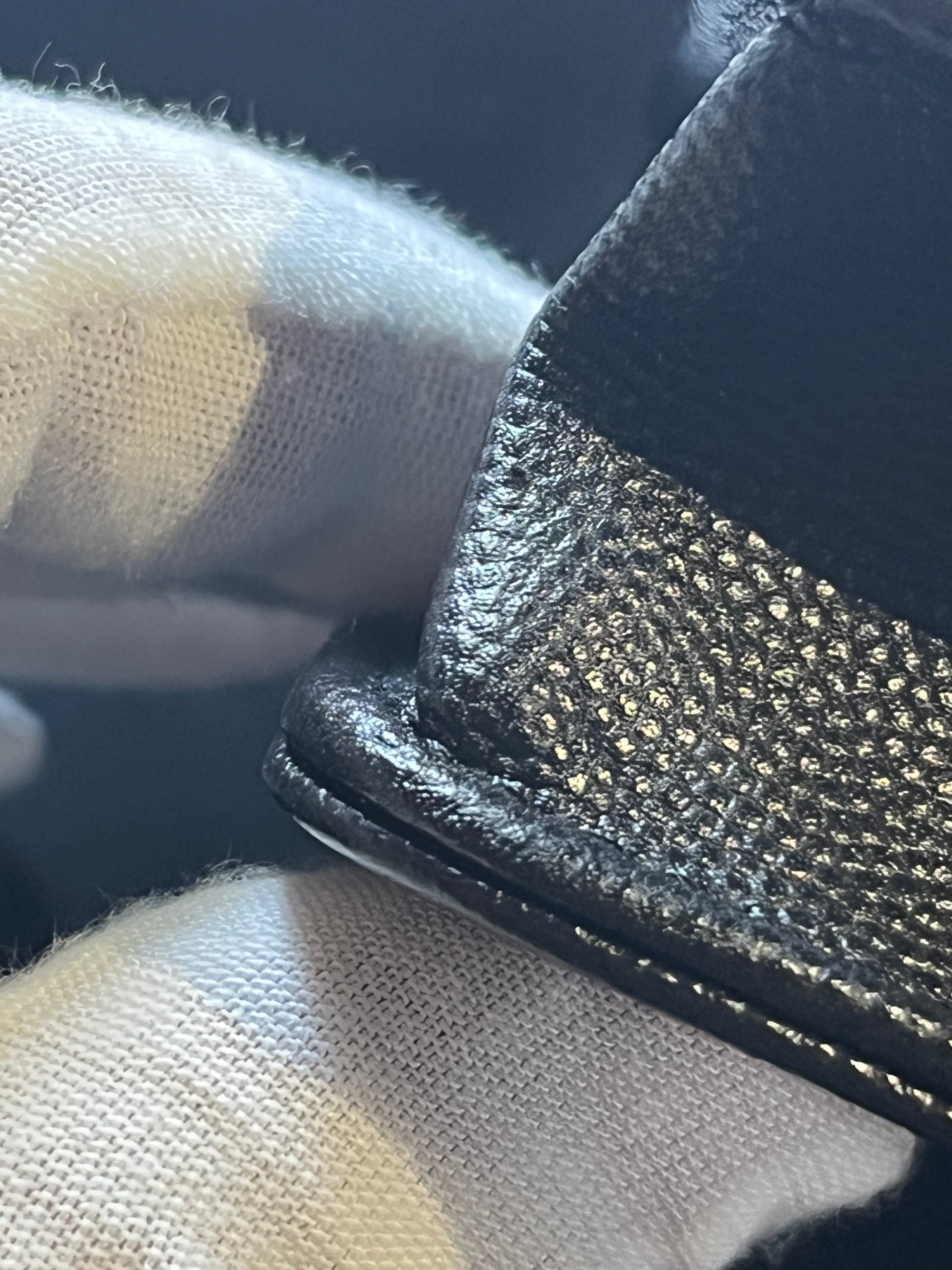 Le Boy Wallet On Chain in Black Caviar Leather Aged Gold Hardware (Microchip) | Purse Maison Luxury Bags Shop