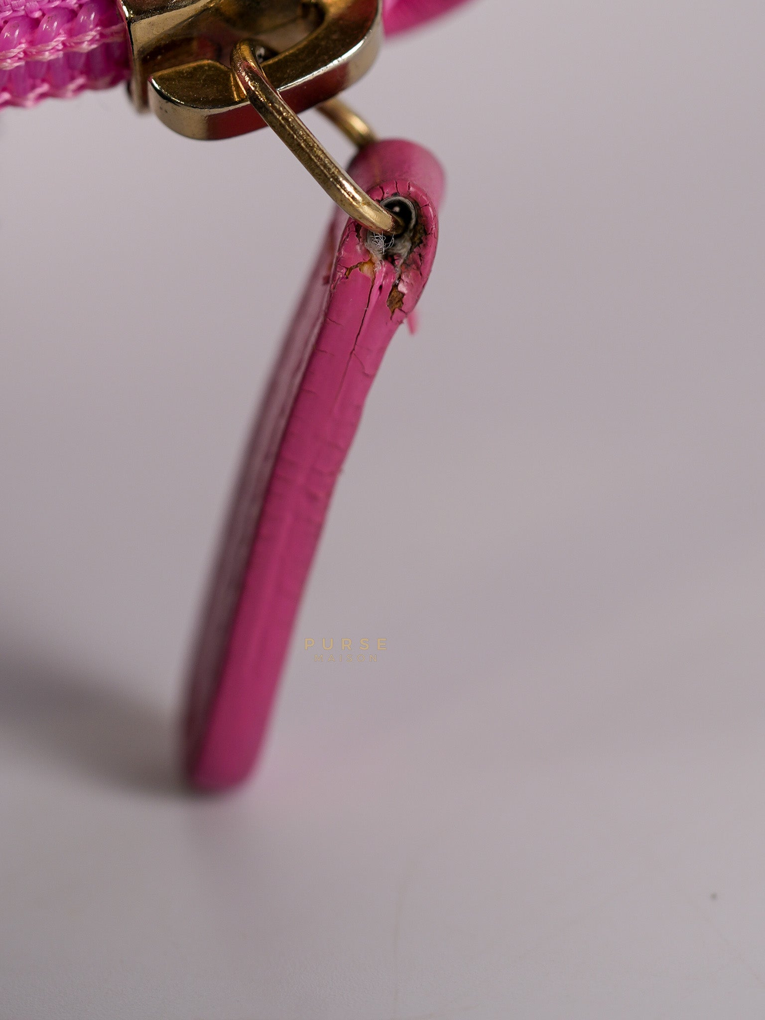 Le Boy Zip Card Holder in Pink Lambskin Leather & Aged Gold Hardware (Series 26) | Purse Maison Luxury Bags Shop