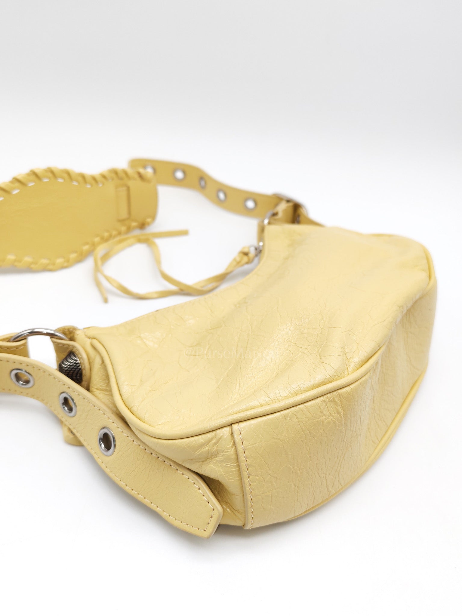Le Cagole Butter Yellow Shoulder Bag | Purse Maison Luxury Bags Shop