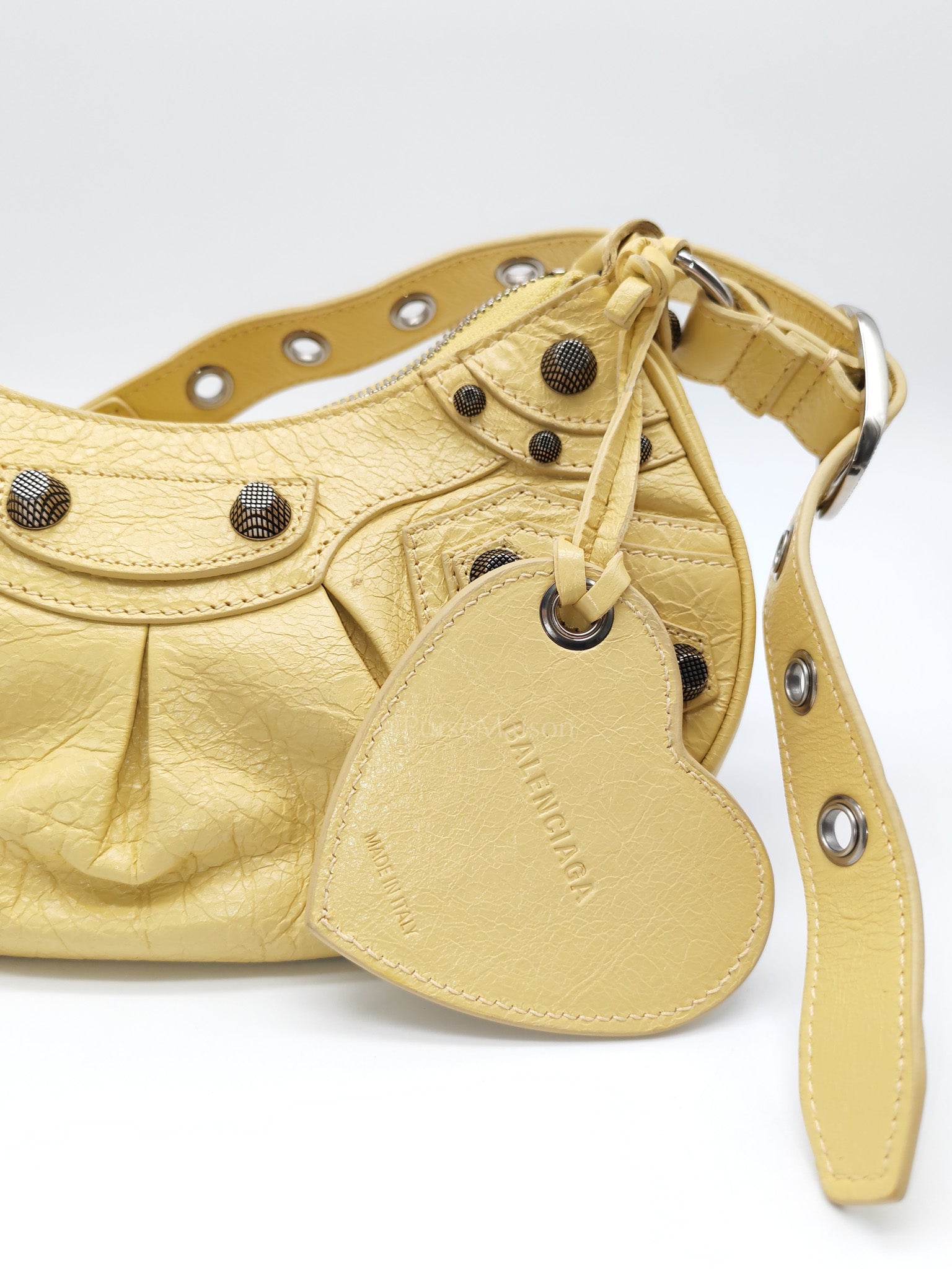Le Cagole Butter Yellow Shoulder Bag | Purse Maison Luxury Bags Shop