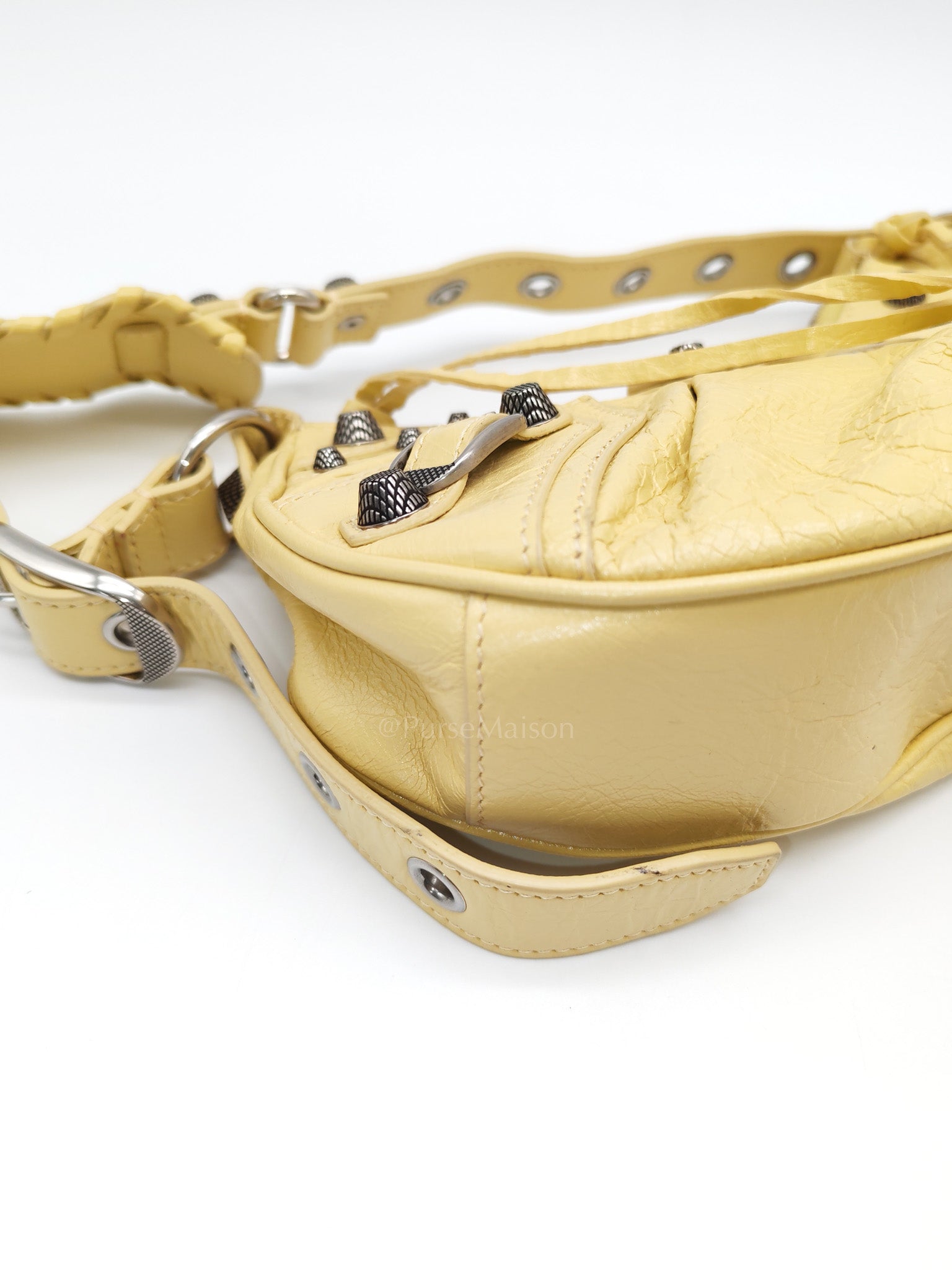 Le Cagole Butter Yellow Shoulder Bag | Purse Maison Luxury Bags Shop