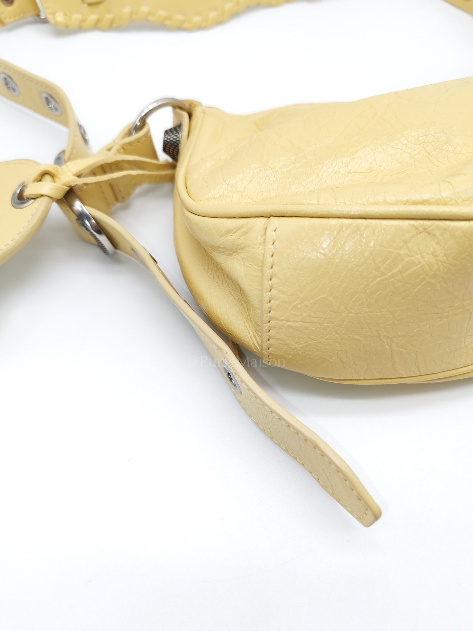 Le Cagole Butter Yellow Shoulder Bag | Purse Maison Luxury Bags Shop