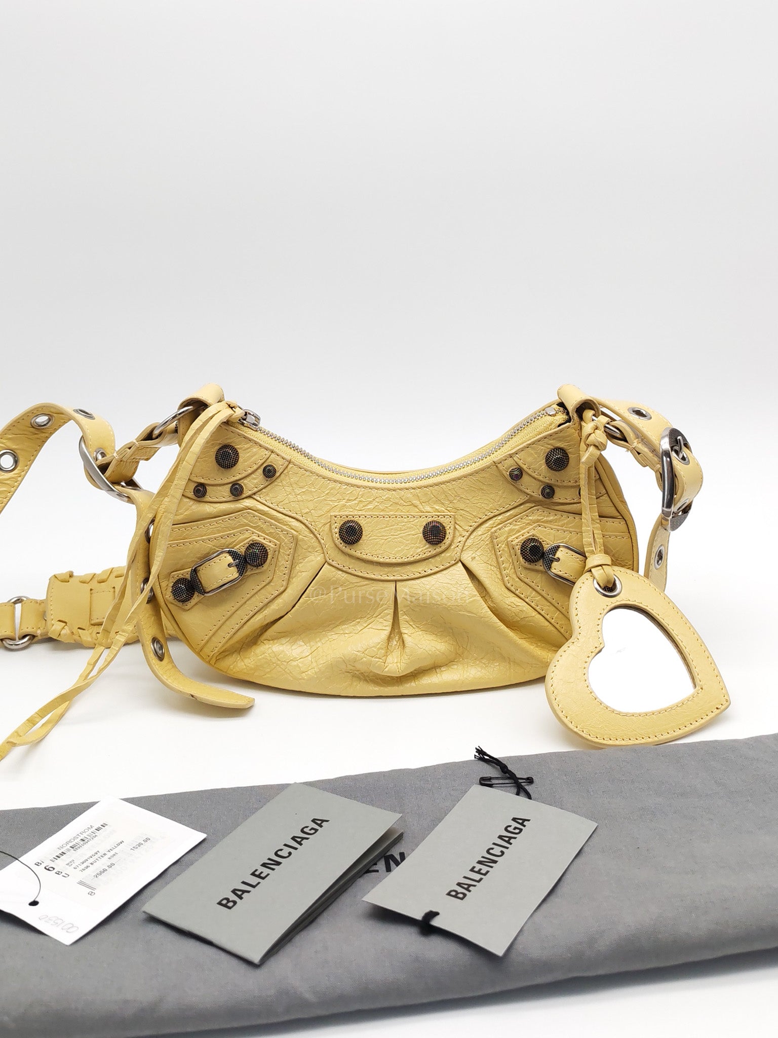 Le Cagole Butter Yellow Shoulder Bag | Purse Maison Luxury Bags Shop