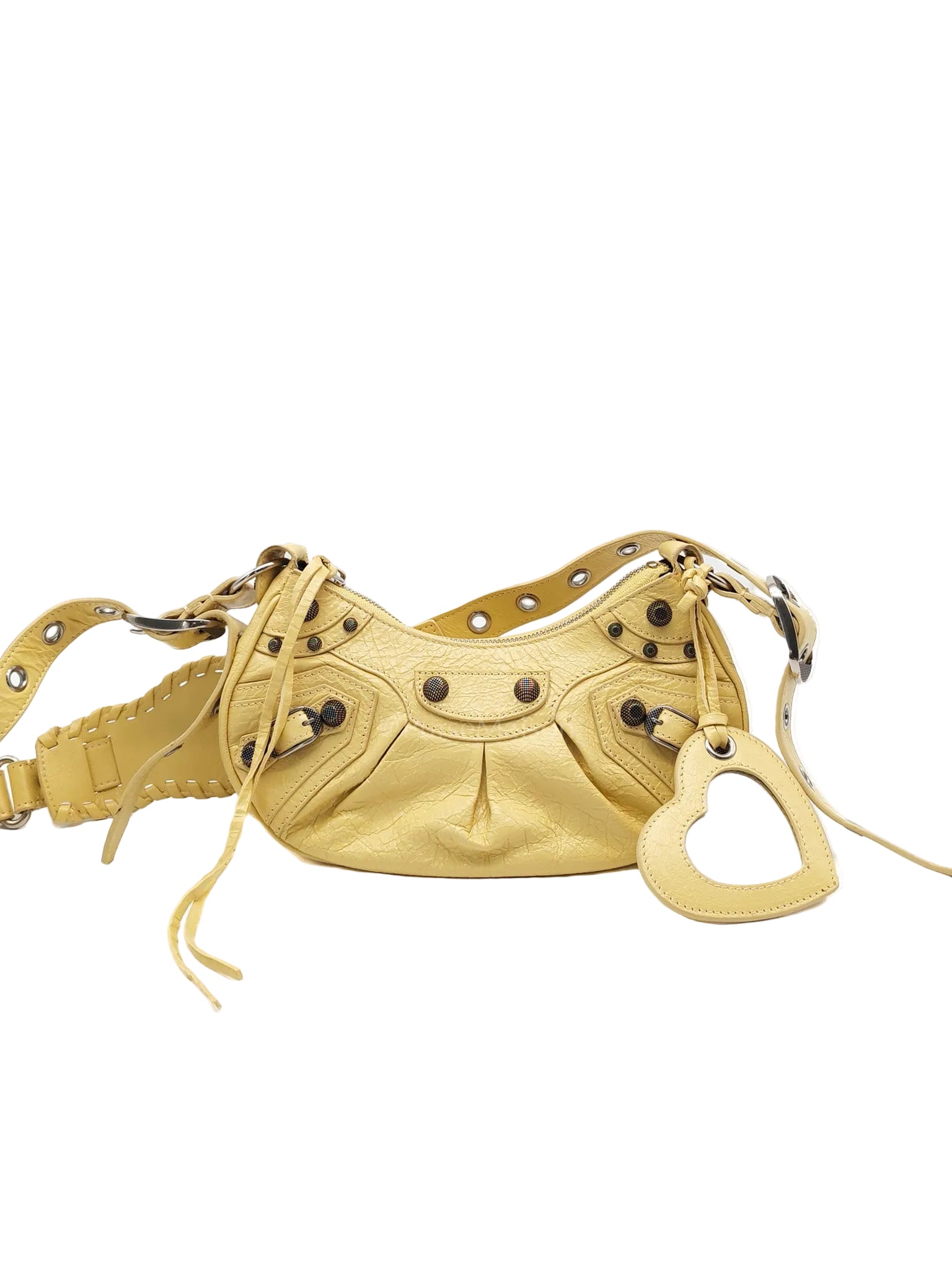 Le Cagole Butter Yellow Shoulder Bag | Purse Maison Luxury Bags Shop