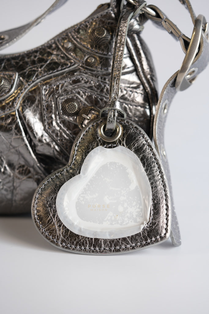 Le Cagole Mini Metalic Silver Shoulder Bag | Purse Maison Luxury Bags Shop