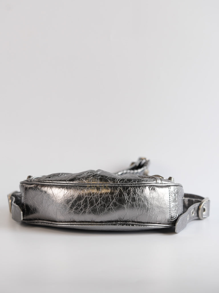 Le Cagole Mini Metalic Silver Shoulder Bag | Purse Maison Luxury Bags Shop