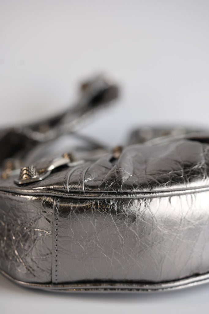 Le Cagole Mini Metalic Silver Shoulder Bag | Purse Maison Luxury Bags Shop