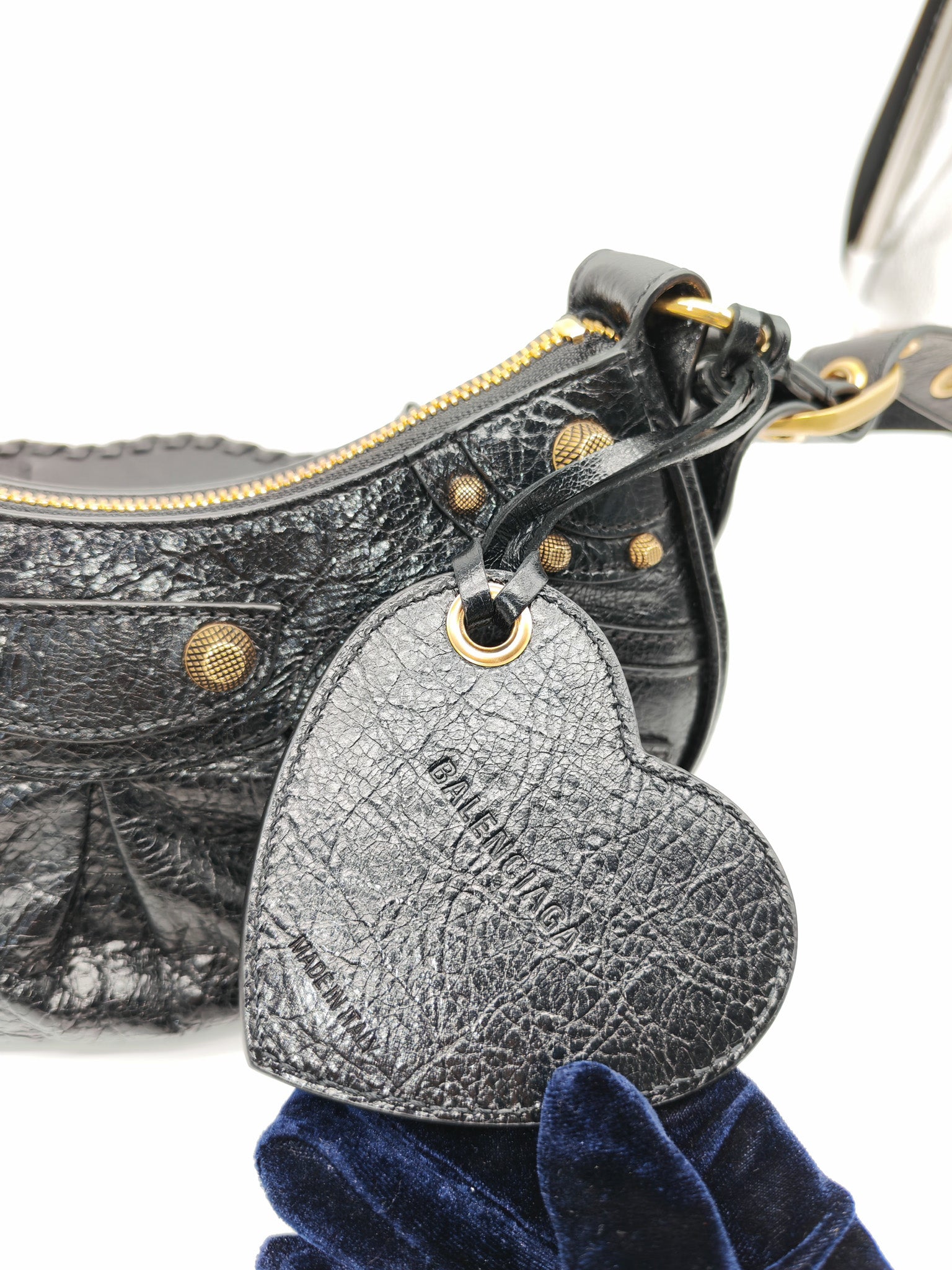 Le Cagole XS Arena in Black Lambskin Leather and Gold Hardware | Purse Maison Luxury Bags Shop