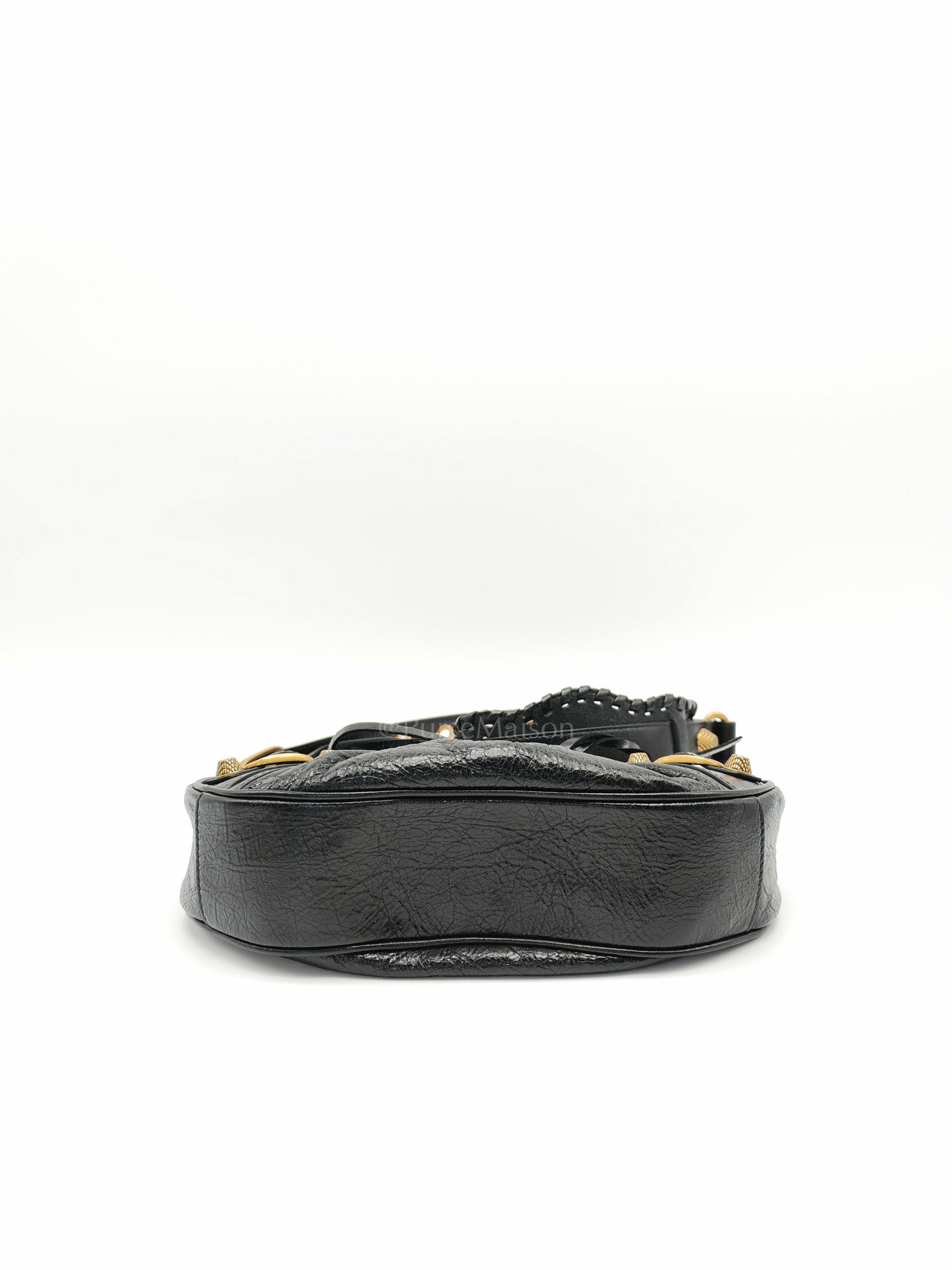 Le Cagole XS Arena in Black Lambskin Leather and Gold Hardware | Purse Maison Luxury Bags Shop