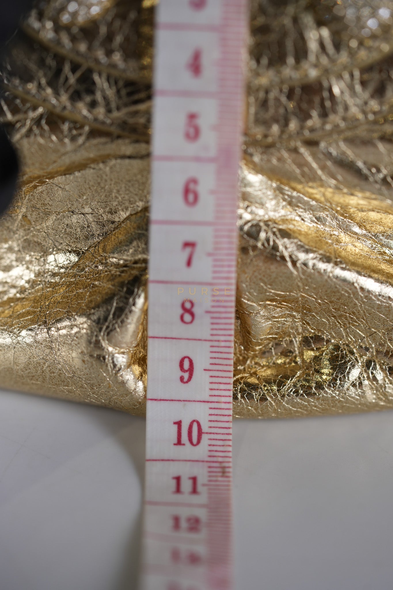 Le Cagole XS Metallic Gold Leather and Diamond Studded Hardware | Purse Maison Luxury Bags Shop