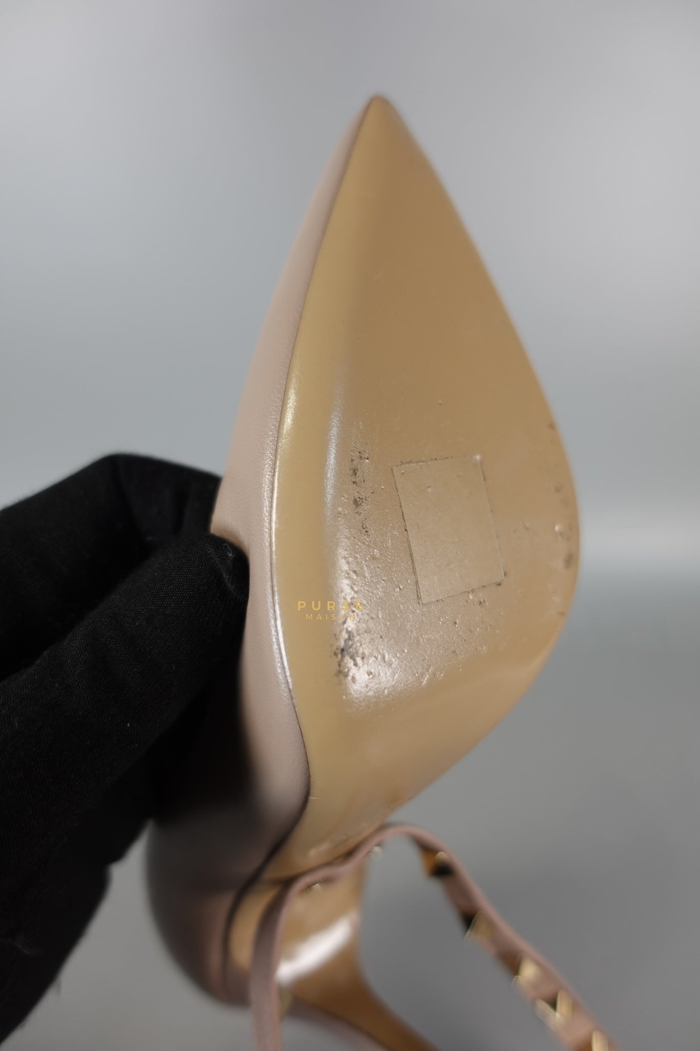 Leather Pumps with Rockstud Strap (Size 35.5EU 22.5cm) | Purse Maison Luxury Bags Shop