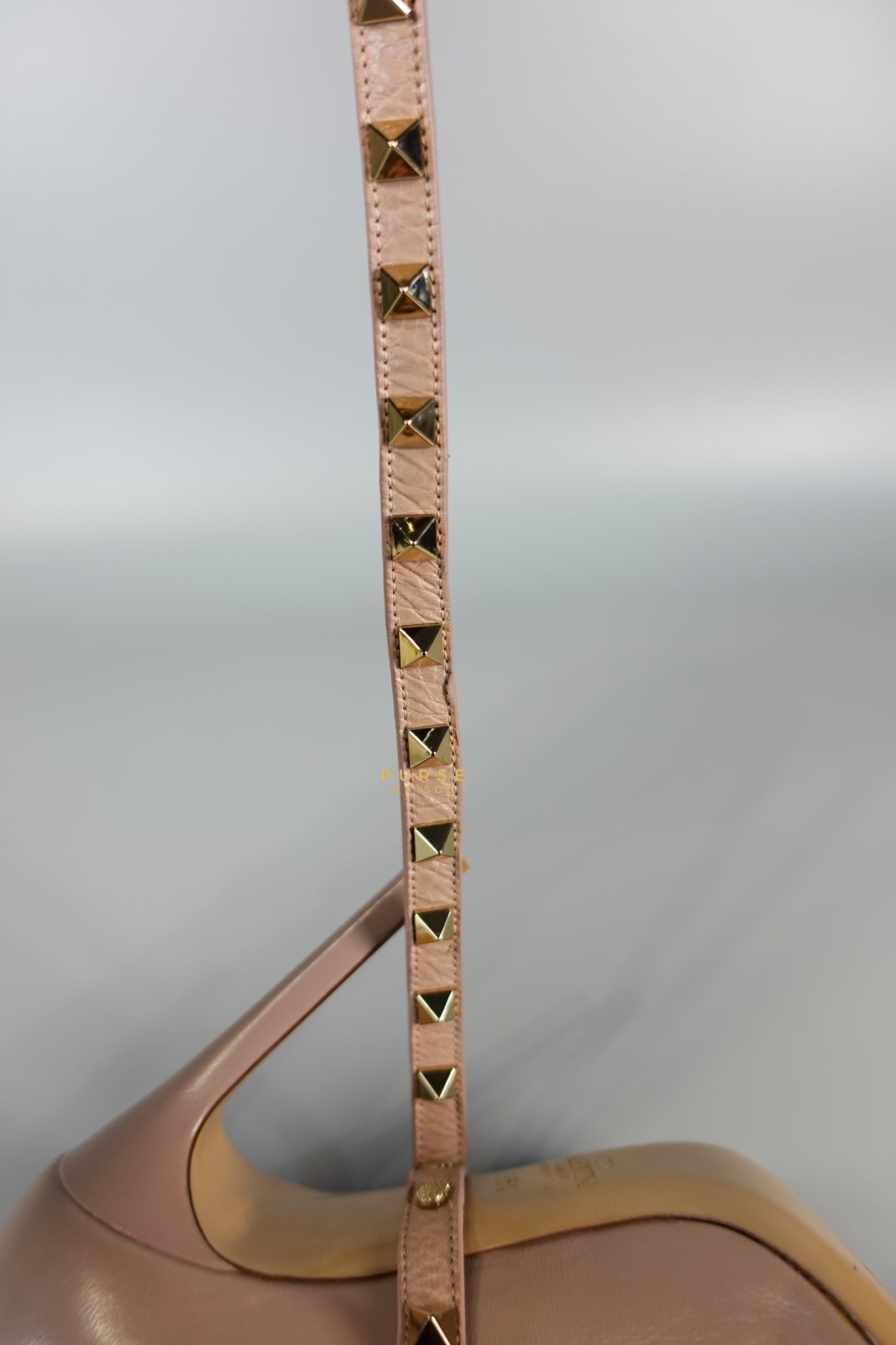 Leather Pumps with Rockstud Strap (Size 35.5EU 22.5cm) | Purse Maison Luxury Bags Shop