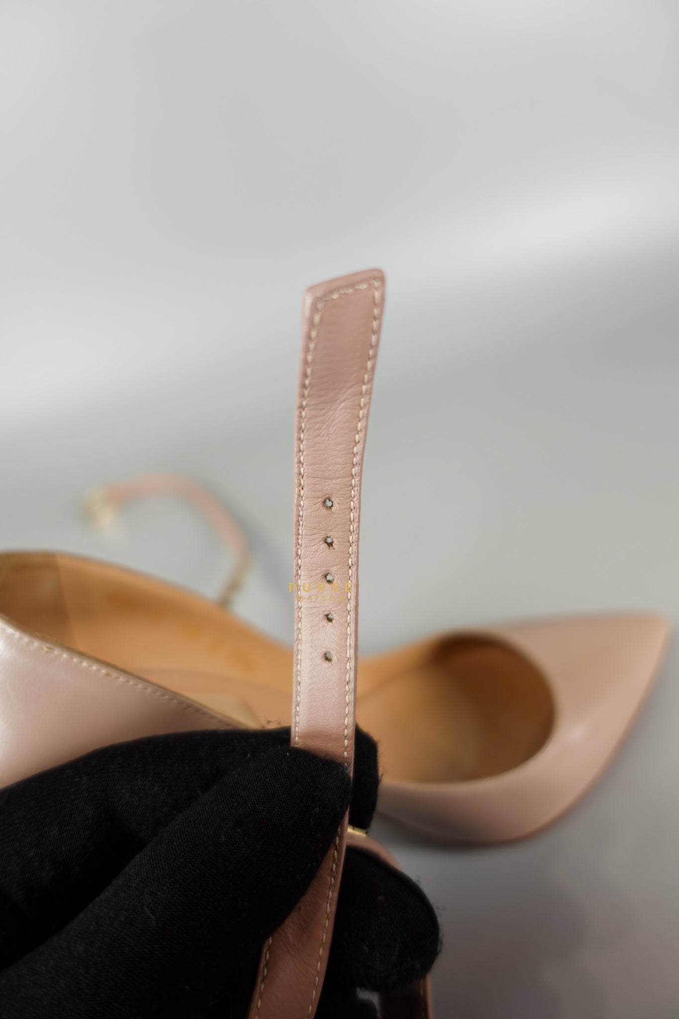 Leather Pumps with Rockstud Strap (Size 35.5EU 22.5cm) | Purse Maison Luxury Bags Shop