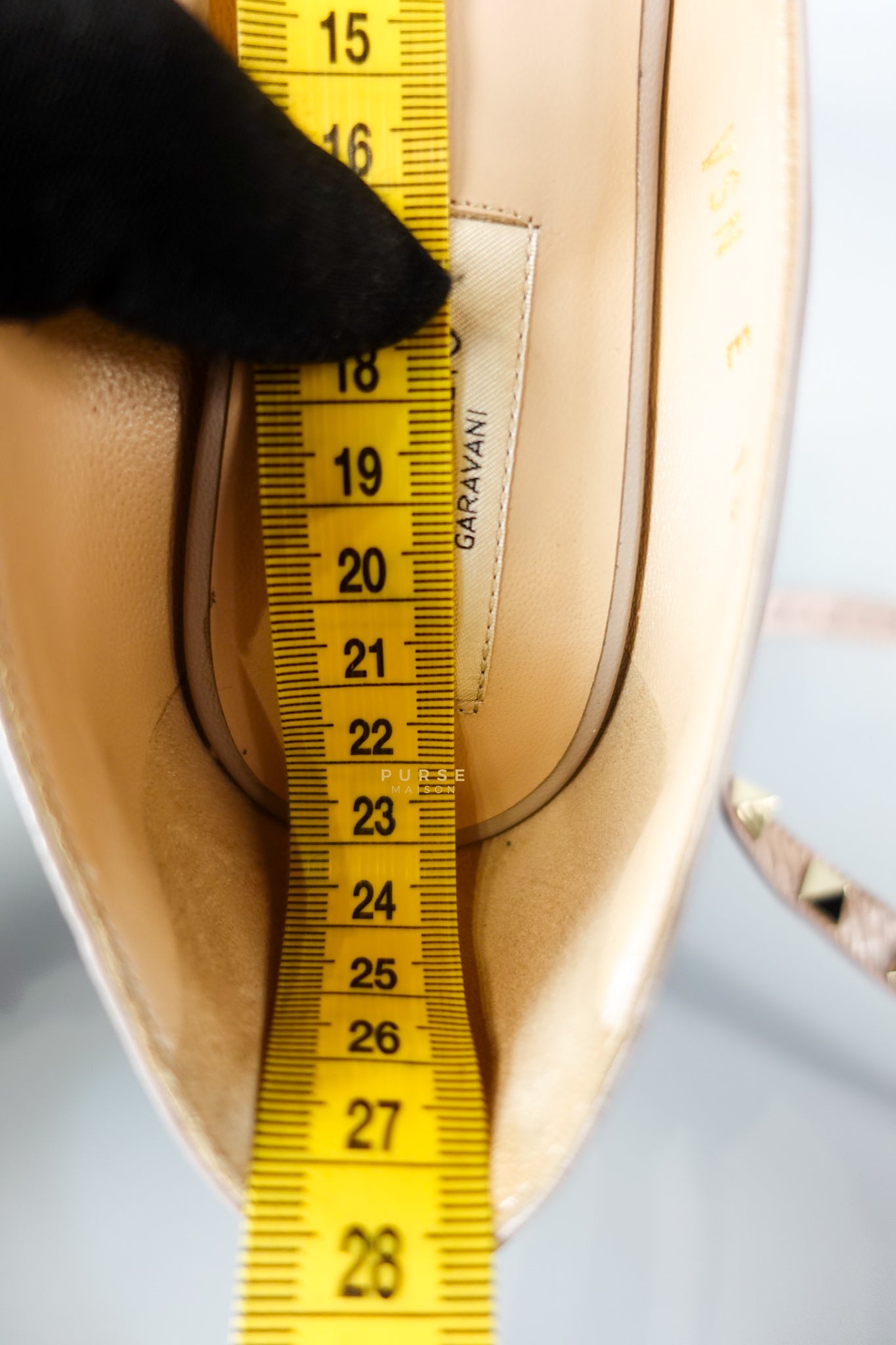 Leather Pumps with Rockstud Strap (Size 35.5EU 22.5cm) | Purse Maison Luxury Bags Shop